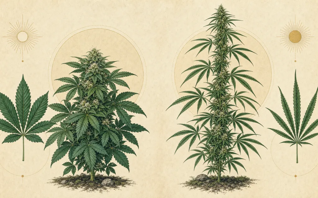 Indica und Sativa: die Unterschiede
