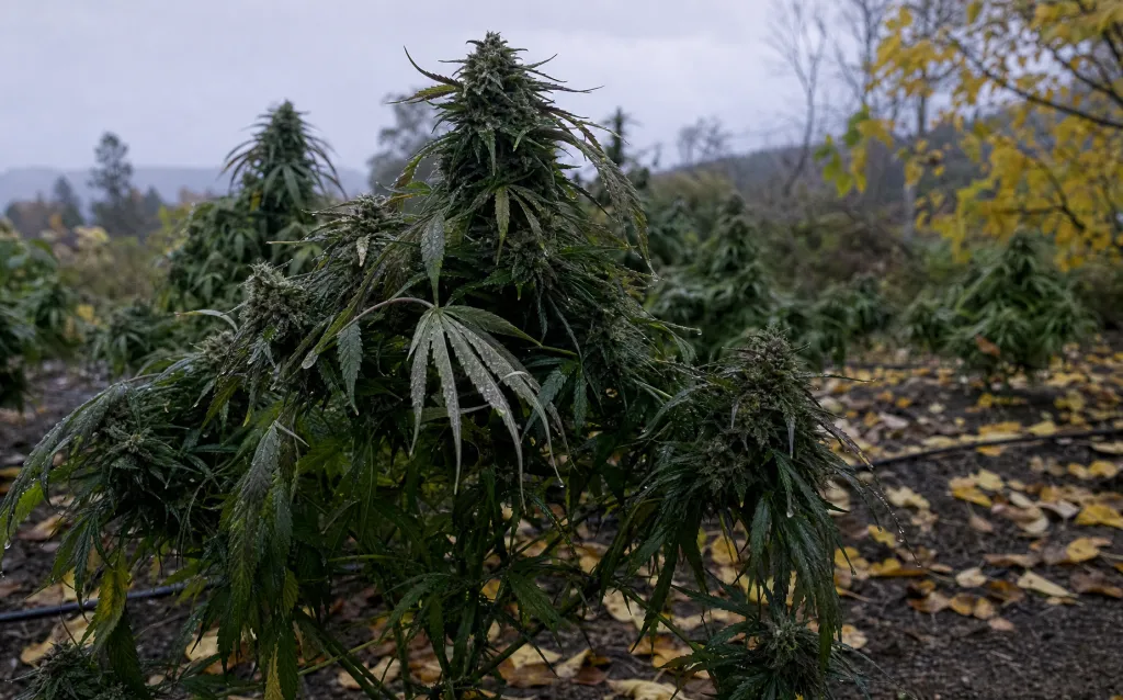 Outdoor-Ernte vor der Herbstfeuchte
