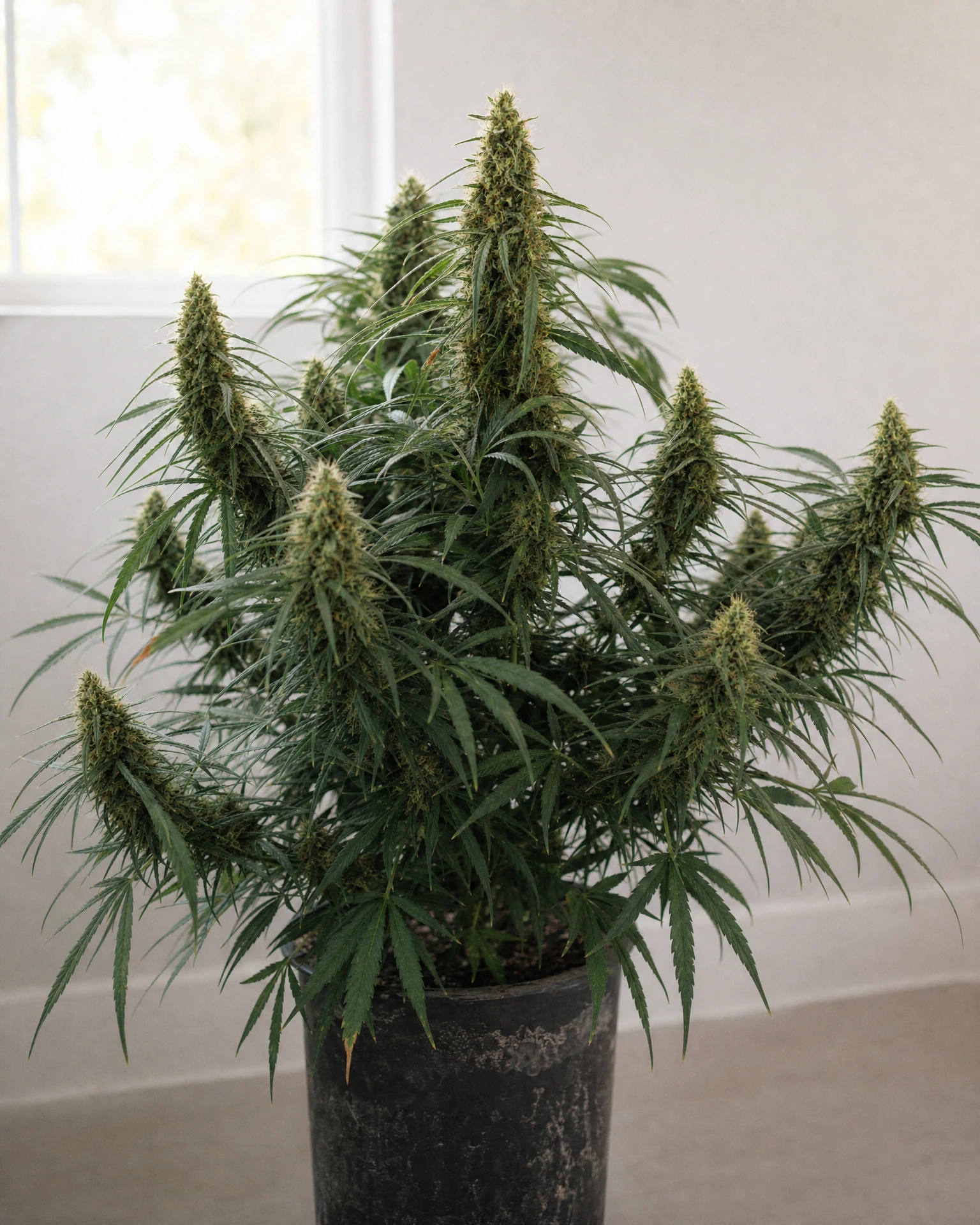 Ausgewachsene Cannabispflanze der Sorte Amnesia Haze