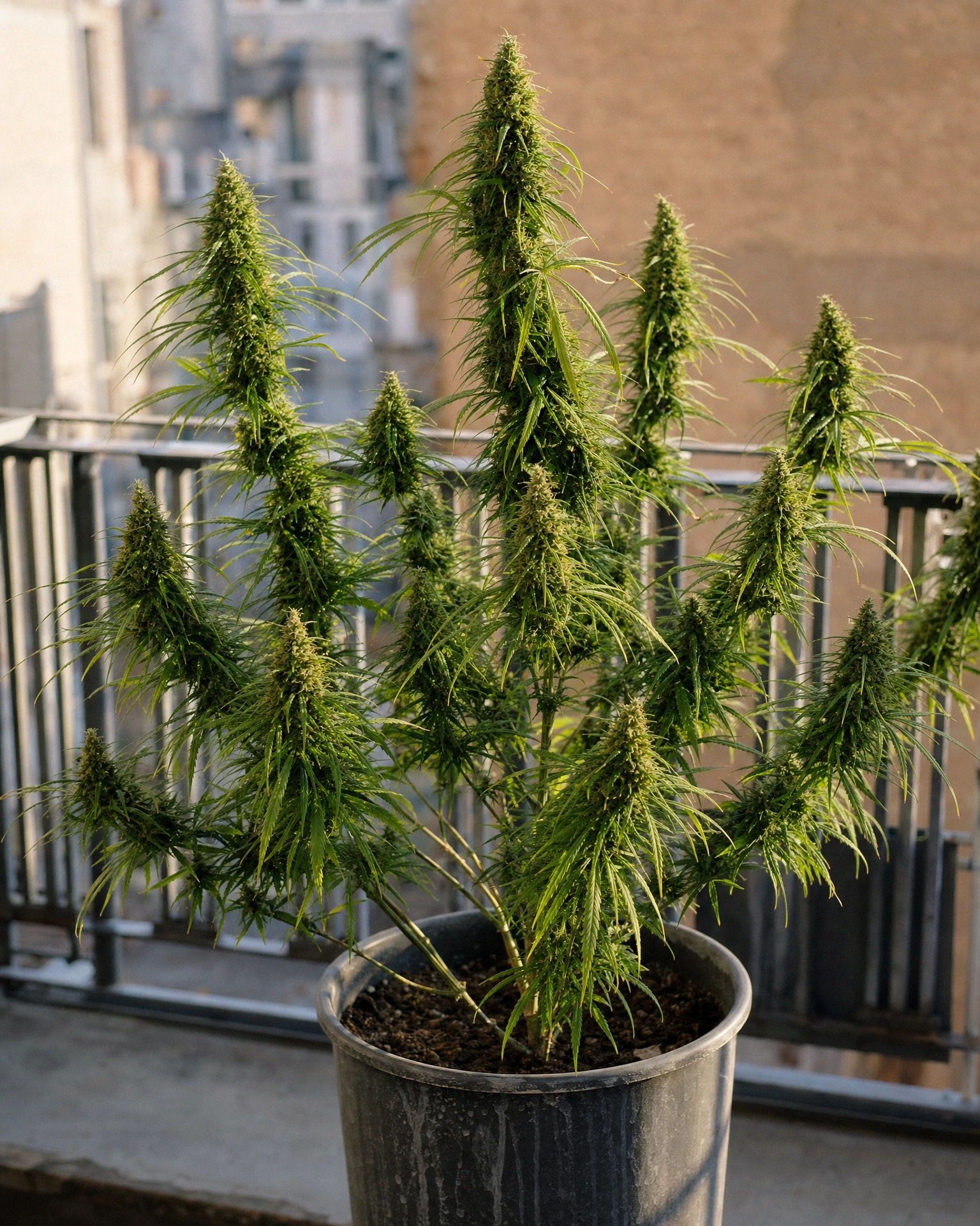 Ausgewachsene Cannabispflanze der Sorte Colombian Gold