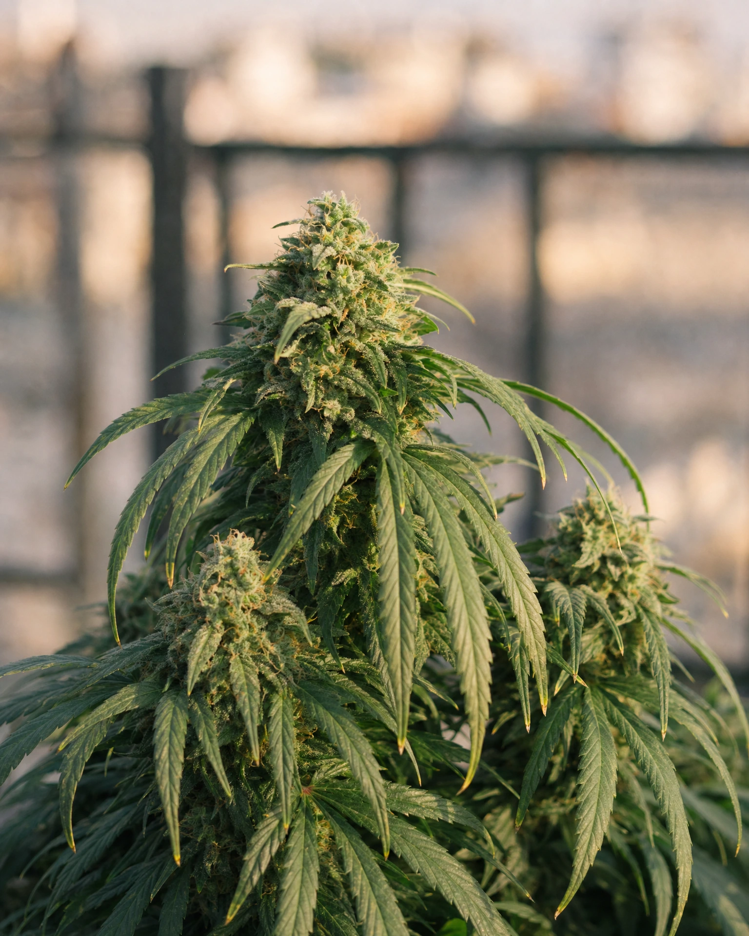 Ausgereifte Cannabispflanze der Sorte Pineapple Express Autoflower aus einem zweiten Blickwinkel