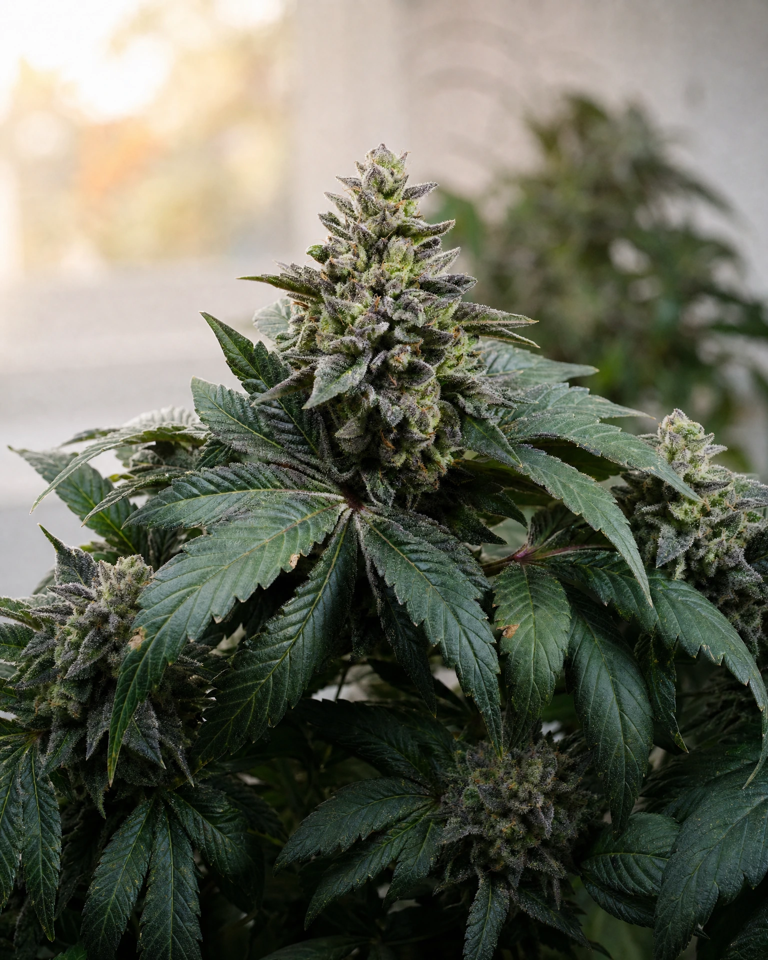 Ausgereifte Cannabispflanze der Sorte Do-Si-Dos aus einem zweiten Blickwinkel