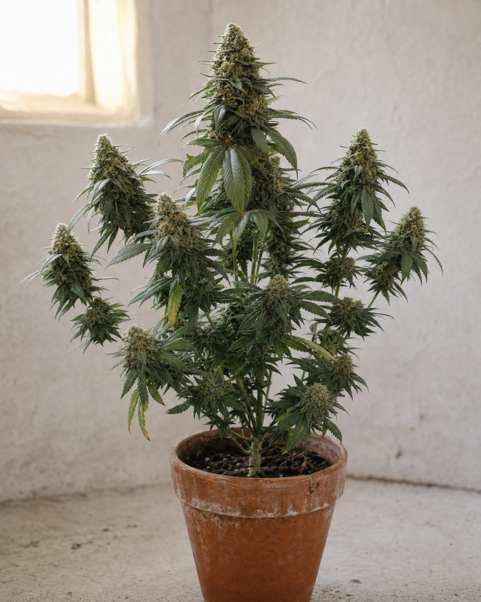 Ausgewachsene Cannabispflanze der Sorte Skunk #1