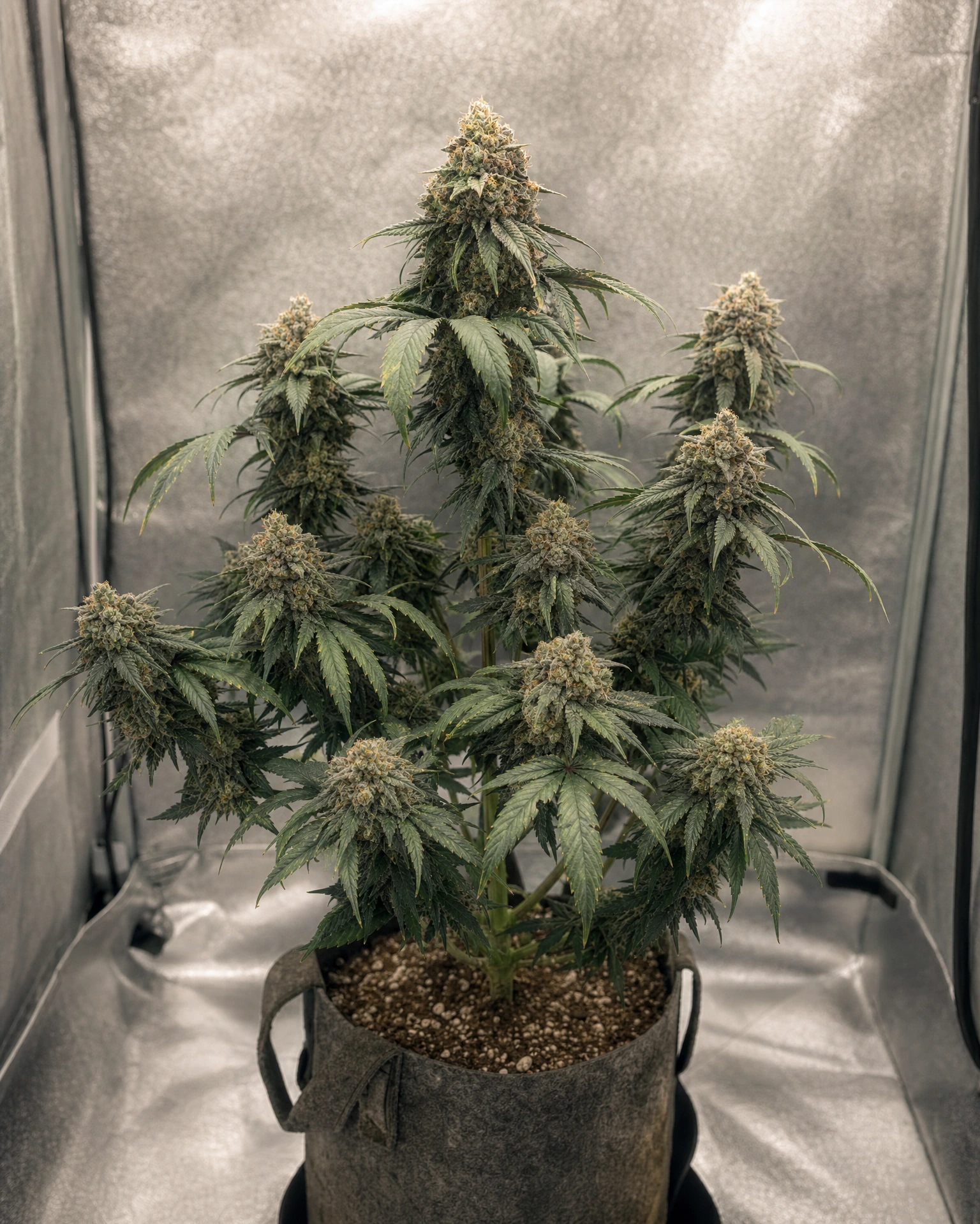 Ausgewachsene Cannabispflanze der Sorte Lemon Cherry Gelato