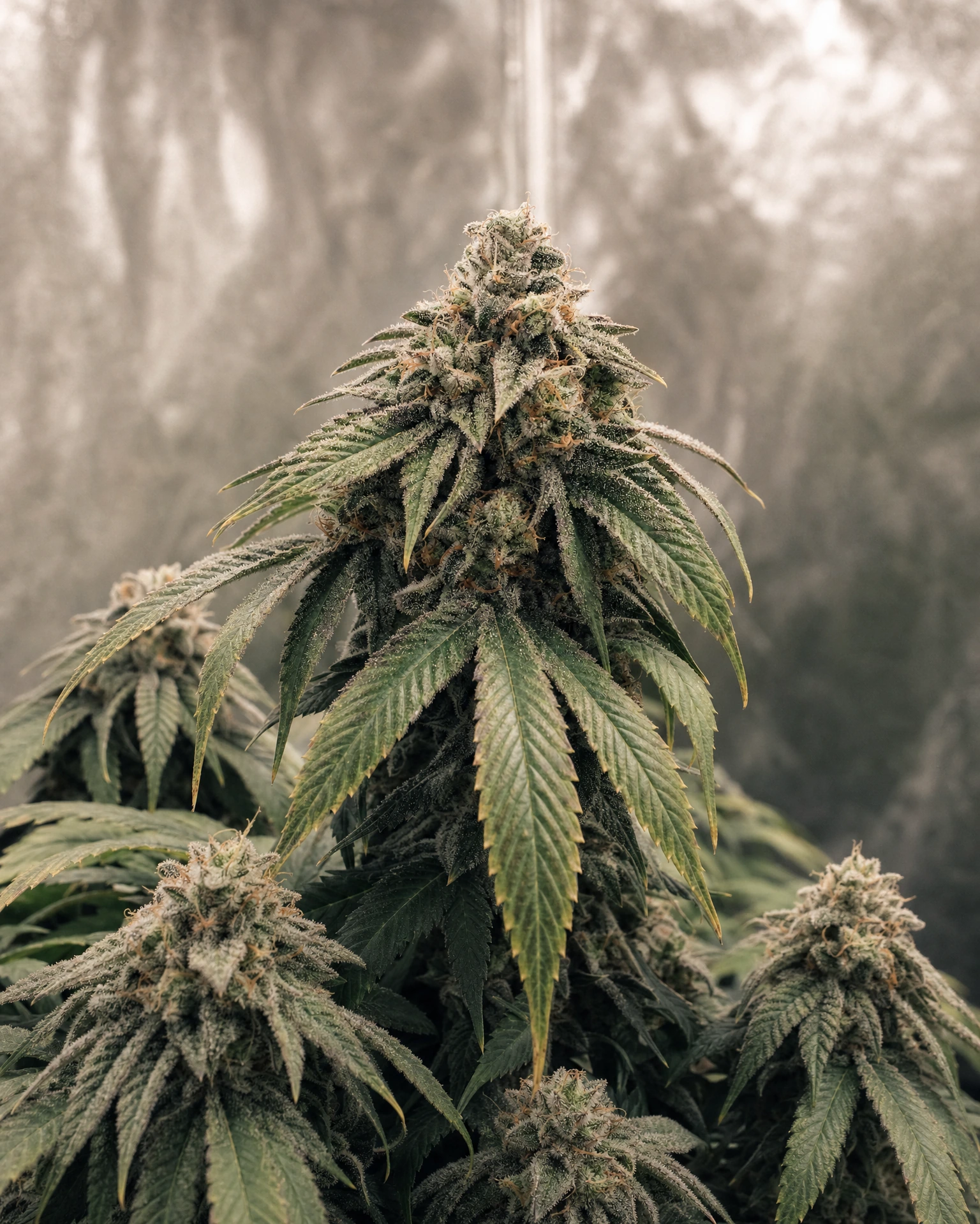 Ausgereifte Cannabispflanze der Sorte Pink Rozay aus einem zweiten Blickwinkel