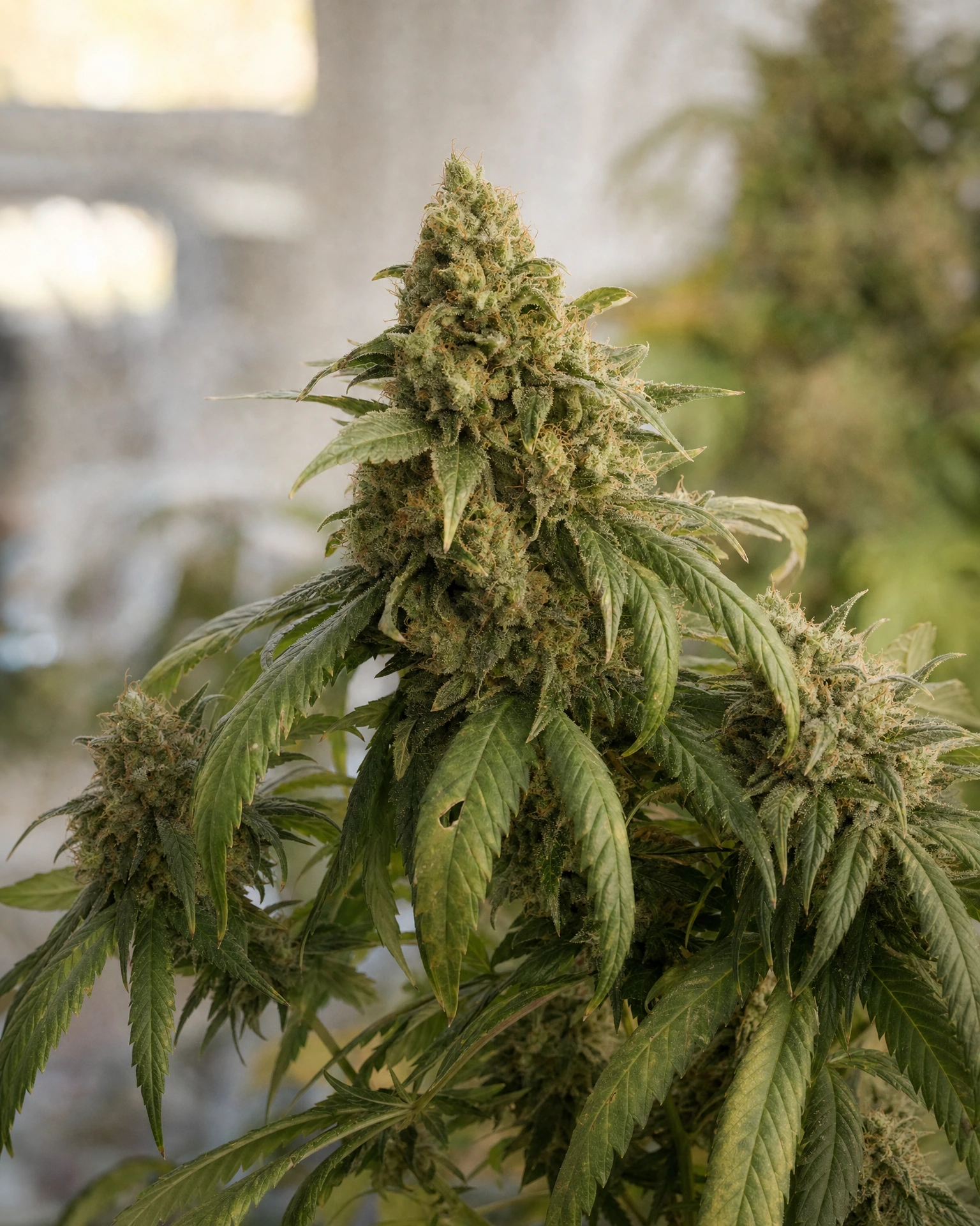 Ausgereifte Cannabispflanze der Sorte Chiqui Banana aus einem zweiten Blickwinkel