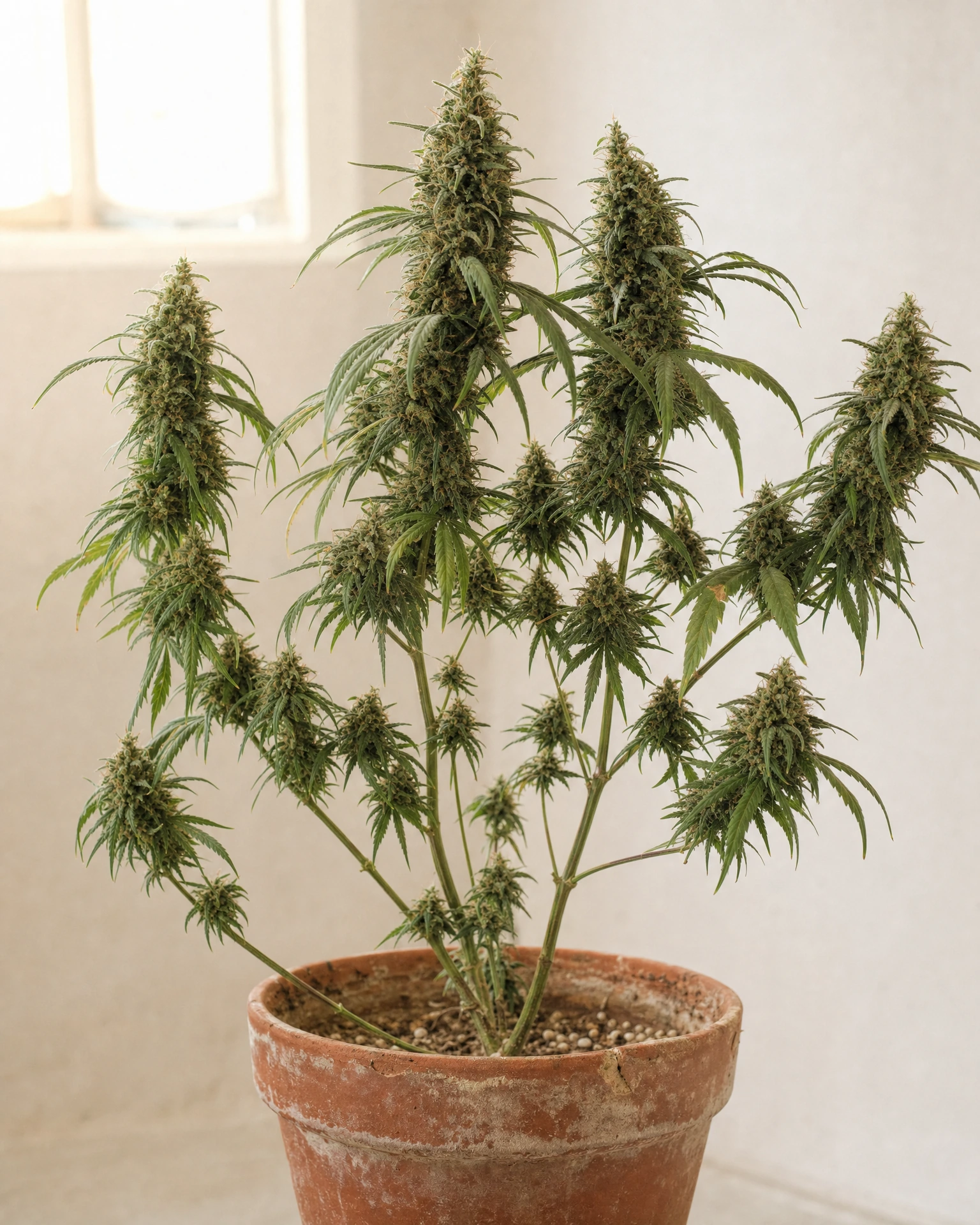 Ausgewachsene Cannabispflanze der Sorte Chocolope