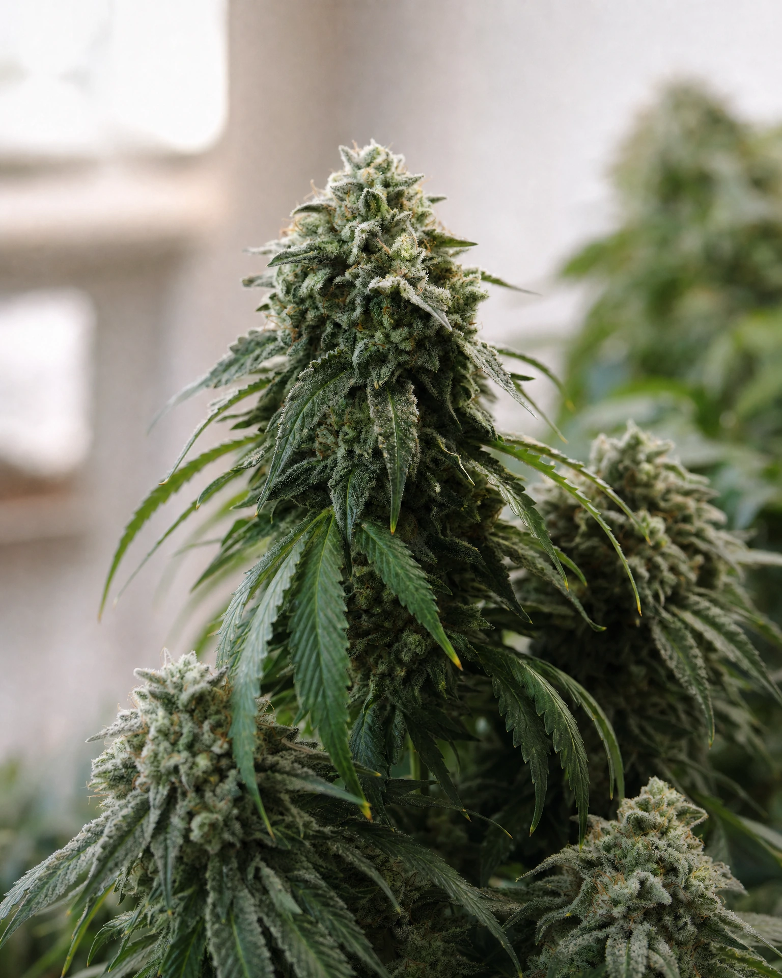 Ausgereifte Cannabispflanze der Sorte MAC 1 aus einem zweiten Blickwinkel