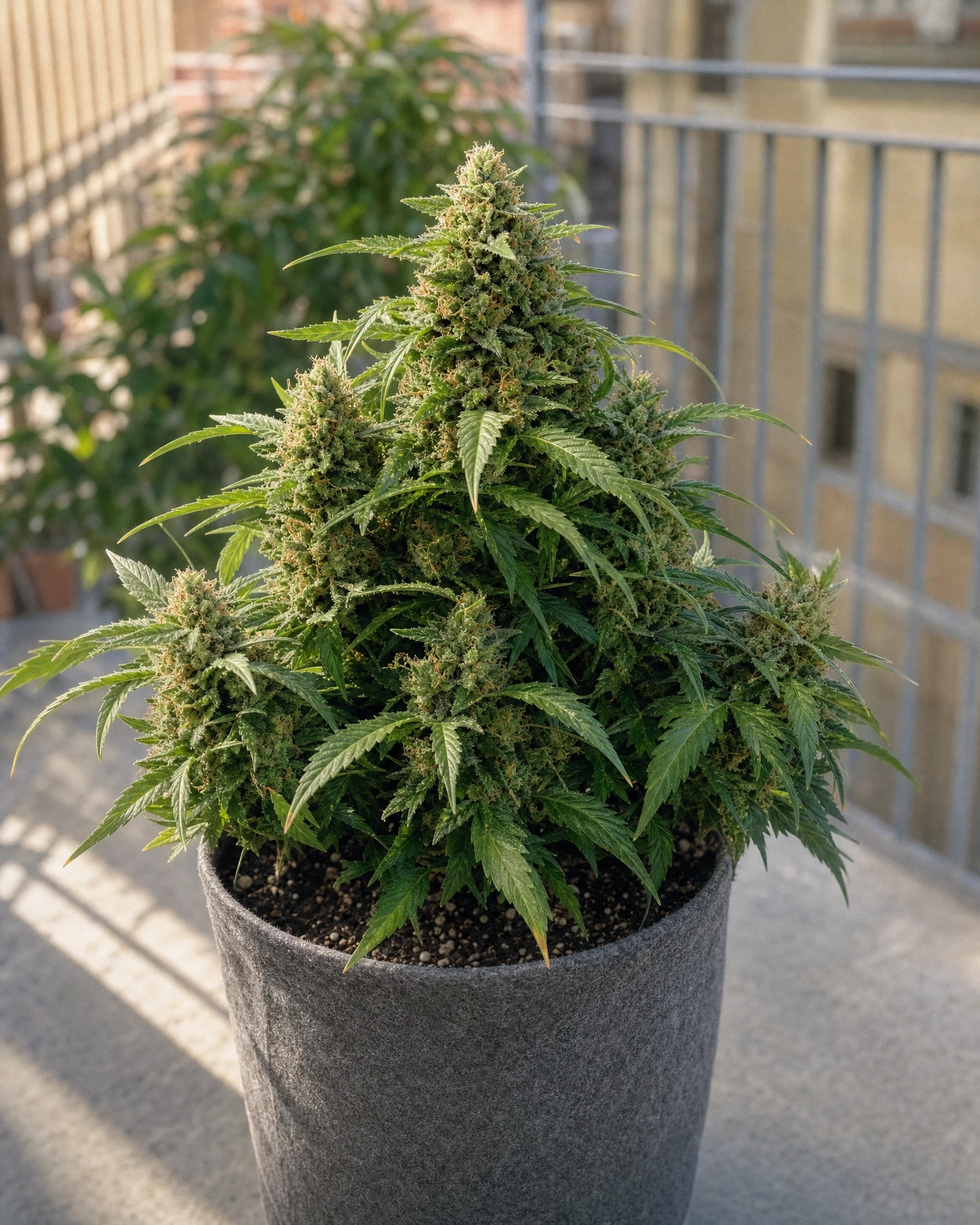 Ausgewachsene Cannabispflanze der Sorte Green Crack Autoflower