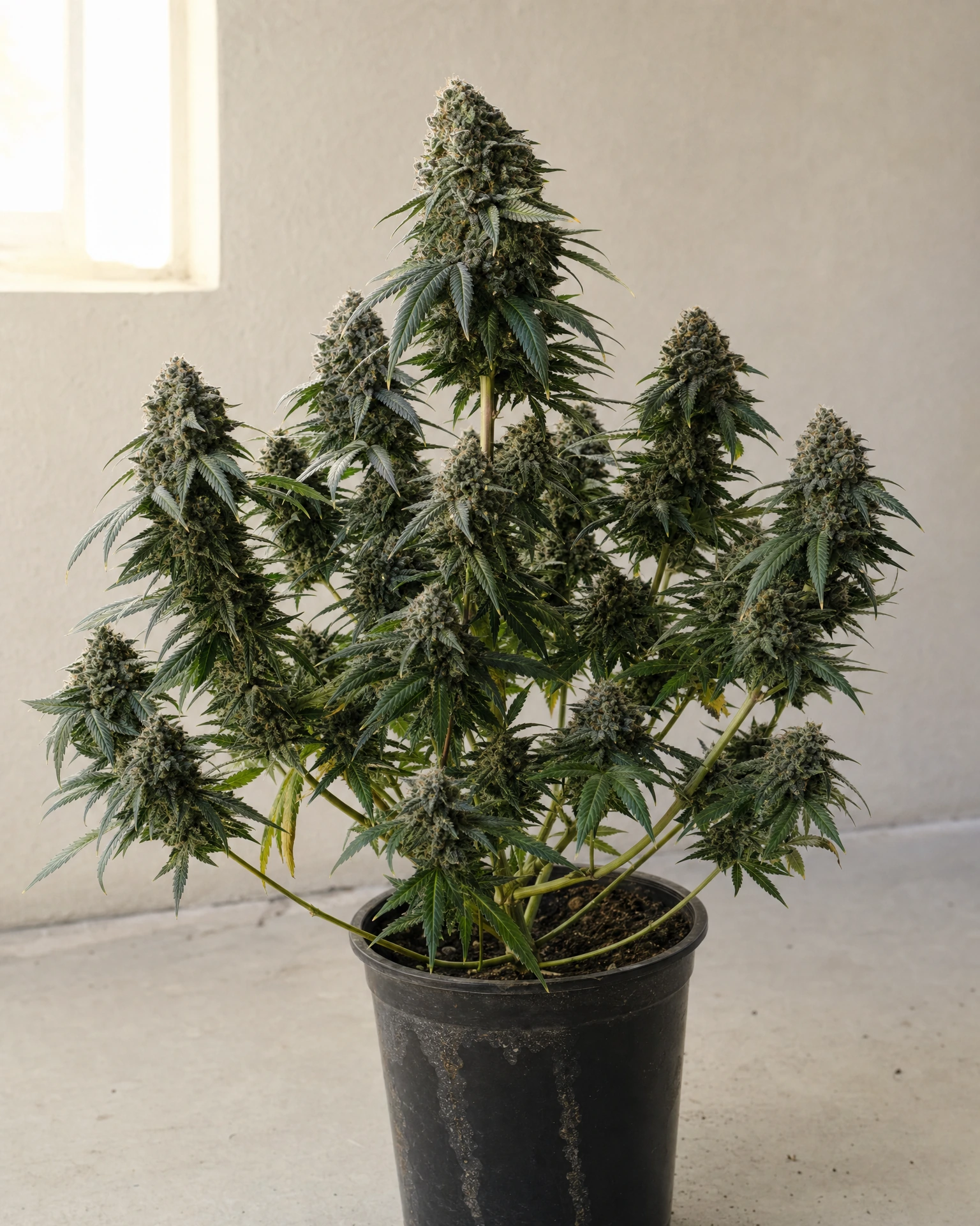 Ausgewachsene Cannabispflanze der Sorte Jealousy