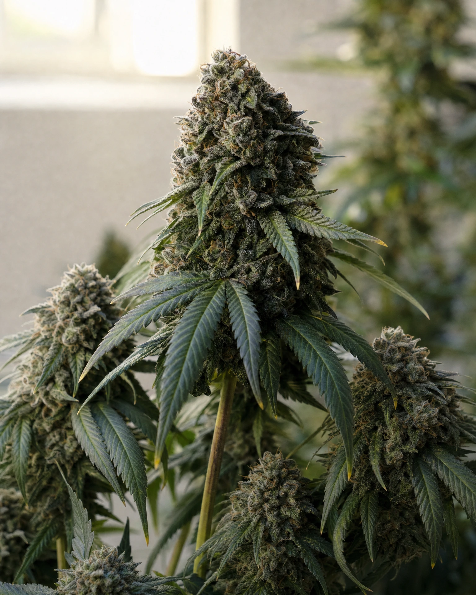 Ausgereifte Cannabispflanze der Sorte Jealousy aus einem zweiten Blickwinkel