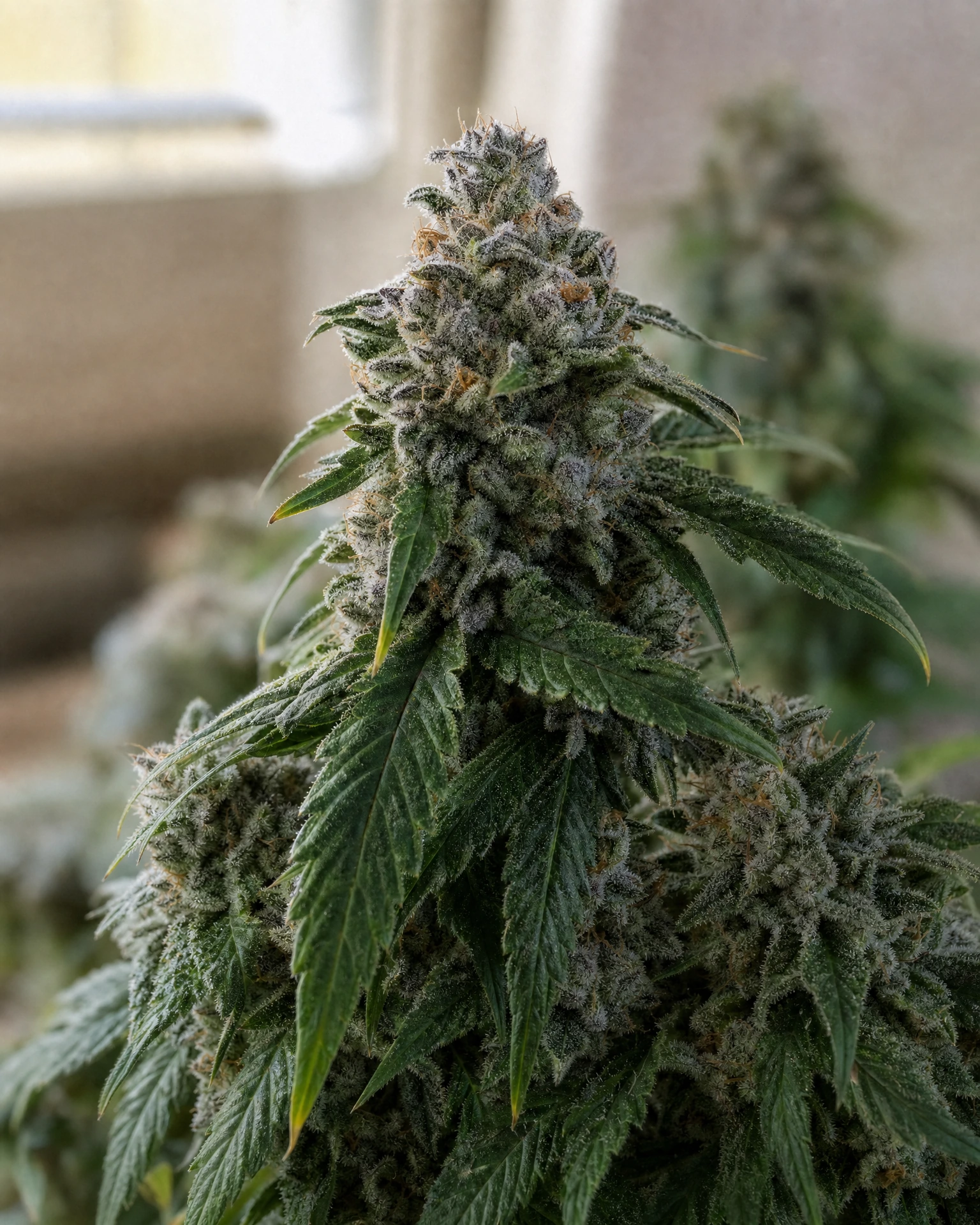 Ausgereifte Cannabispflanze der Sorte Gary Payton aus einem zweiten Blickwinkel