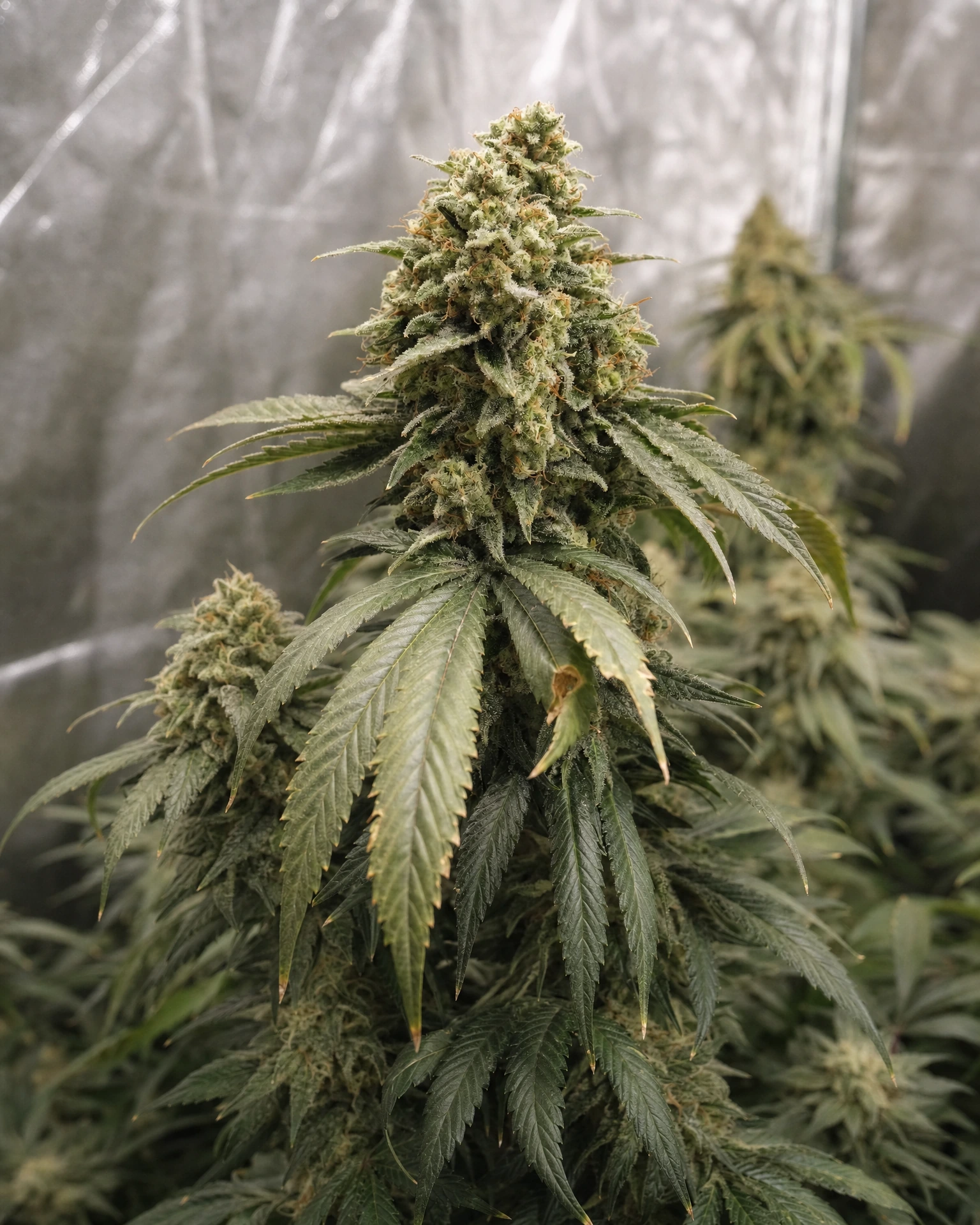 Ausgereifte Cannabispflanze der Sorte Cereal Milk aus einem zweiten Blickwinkel