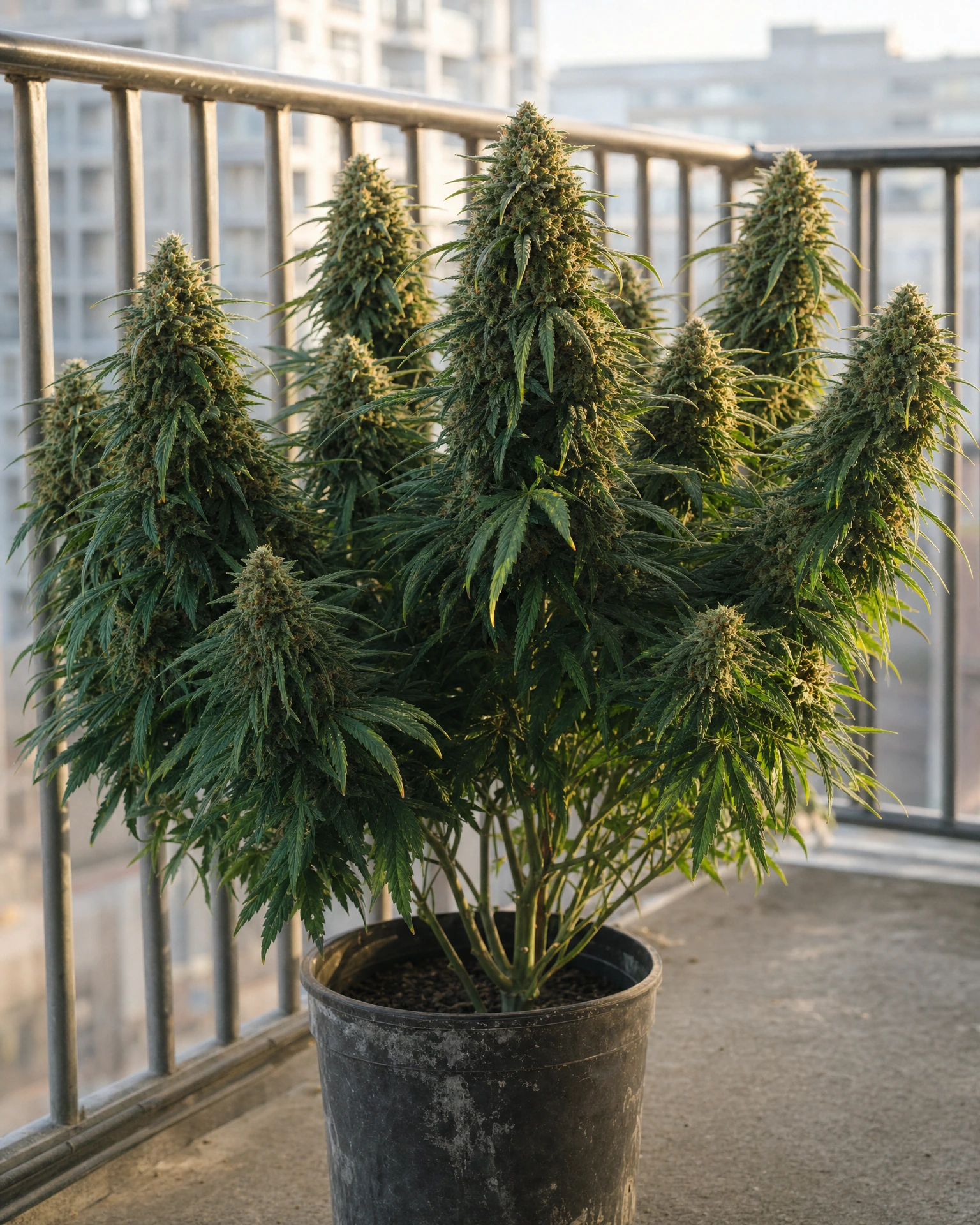 Ausgewachsene Cannabispflanze der Sorte Green Poison