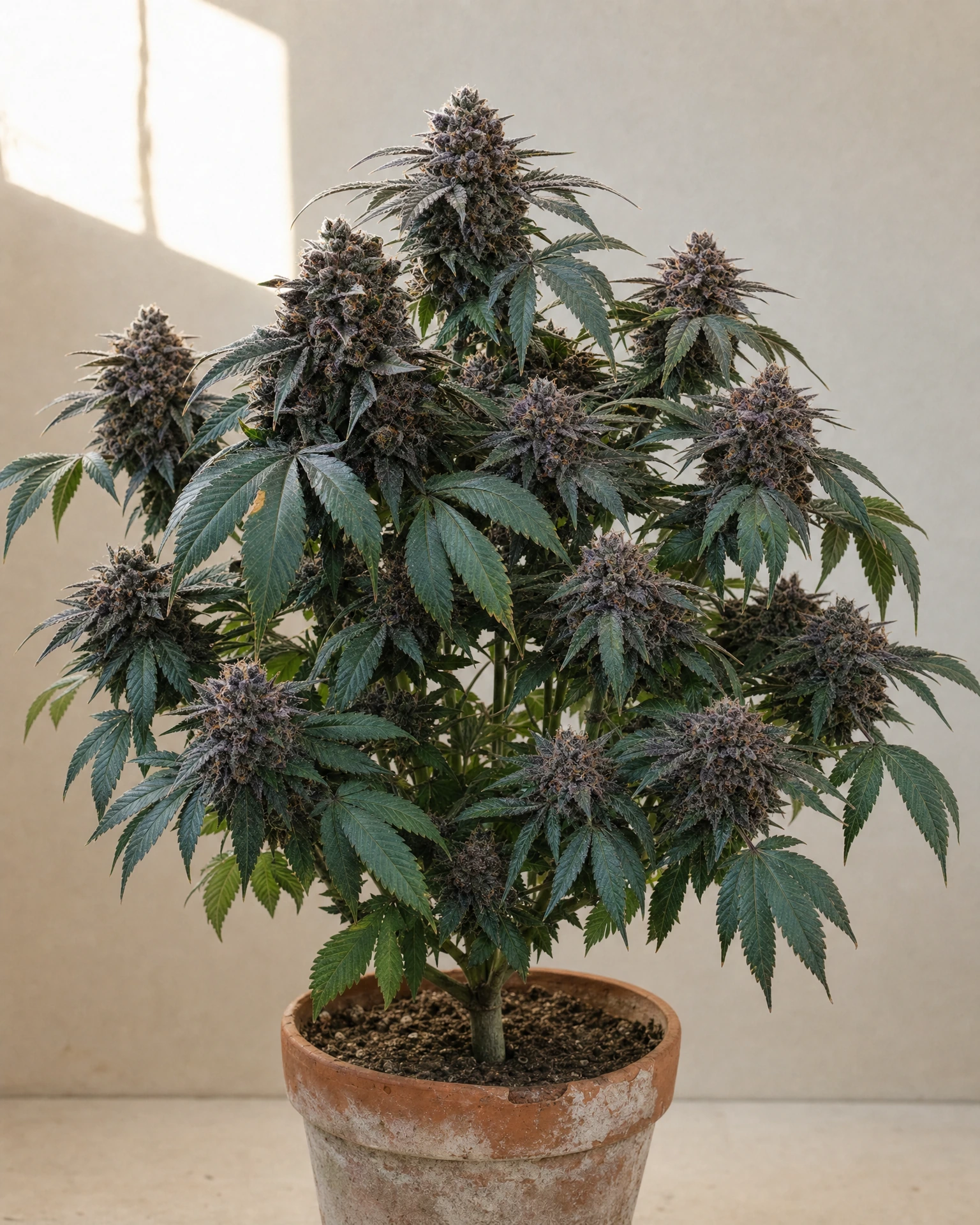 Ausgewachsene Cannabispflanze der Sorte Purple Punch