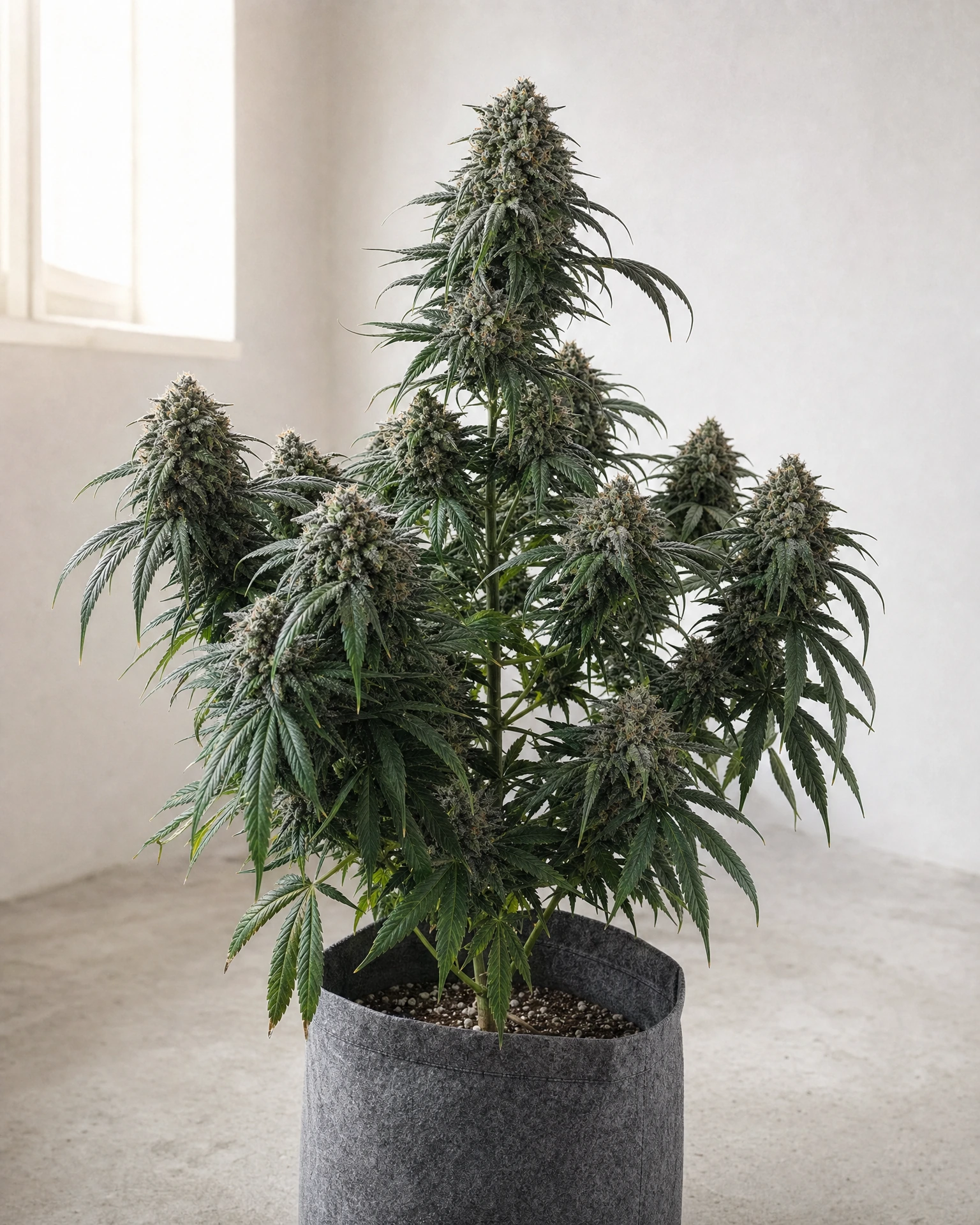 Ausgewachsene Cannabispflanze der Sorte Sweet Tooth