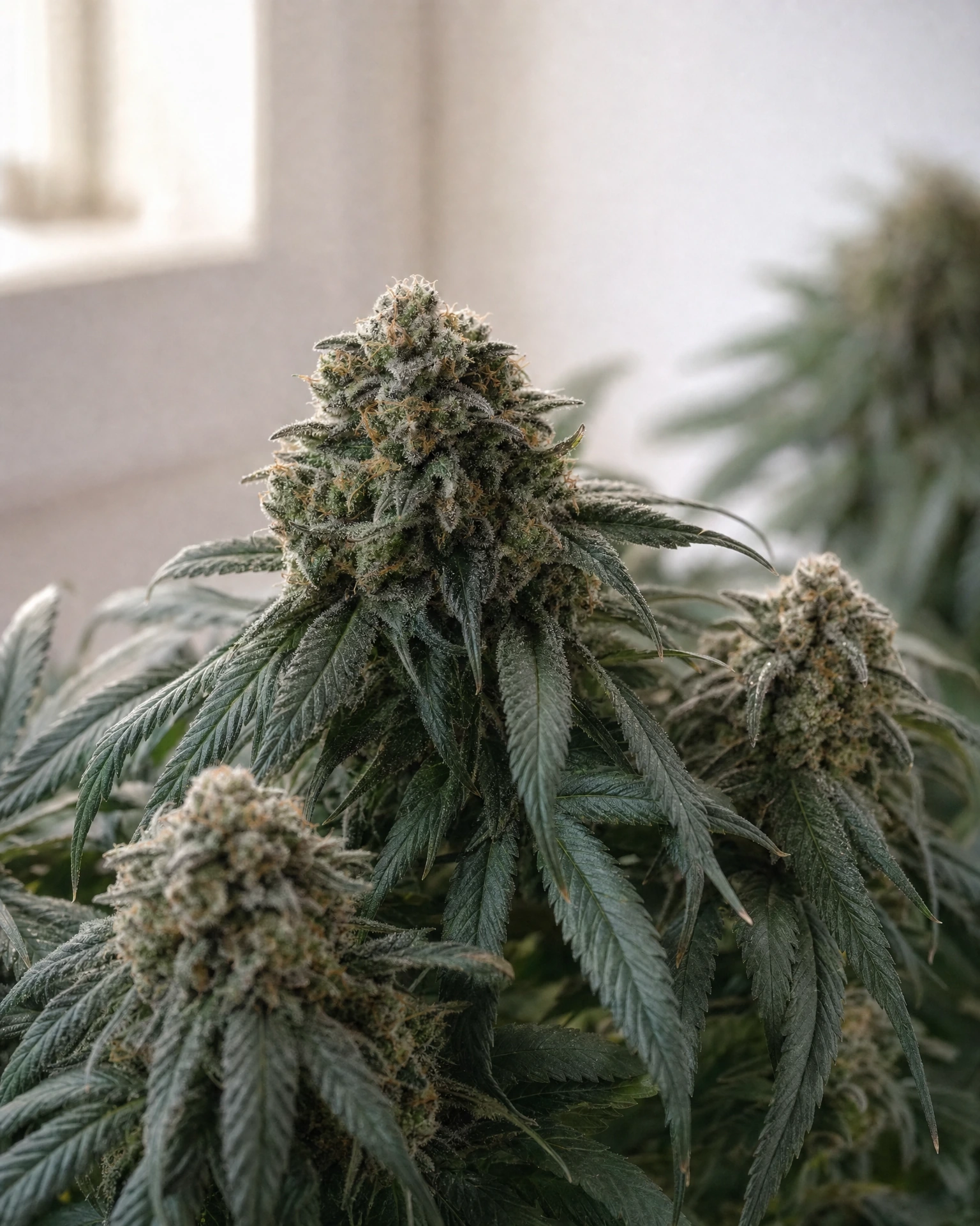 Ausgereifte Cannabispflanze der Sorte Sweet Tooth aus einem zweiten Blickwinkel