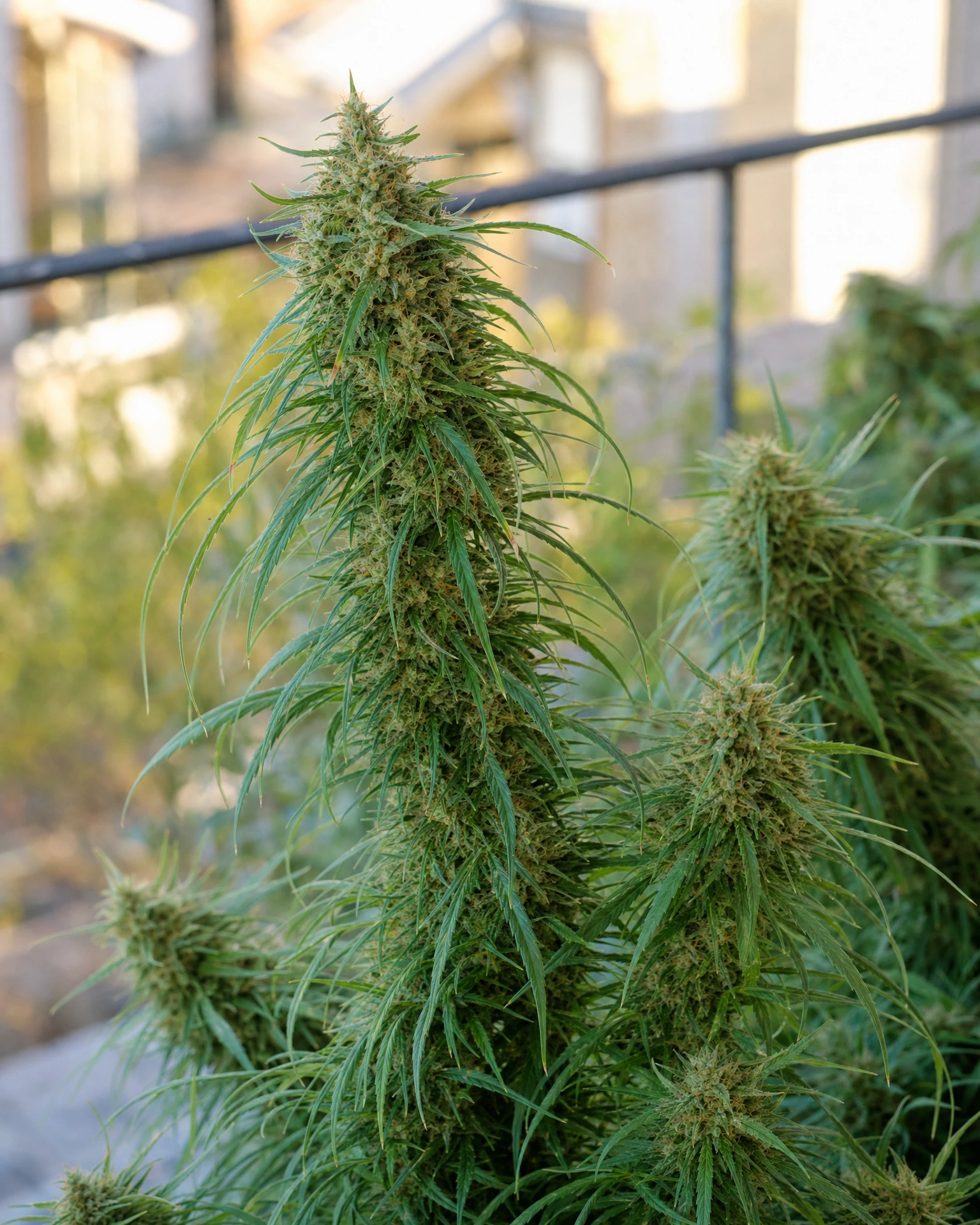 Ausgereifte Cannabispflanze der Sorte Charlotte's Web aus einem zweiten Blickwinkel