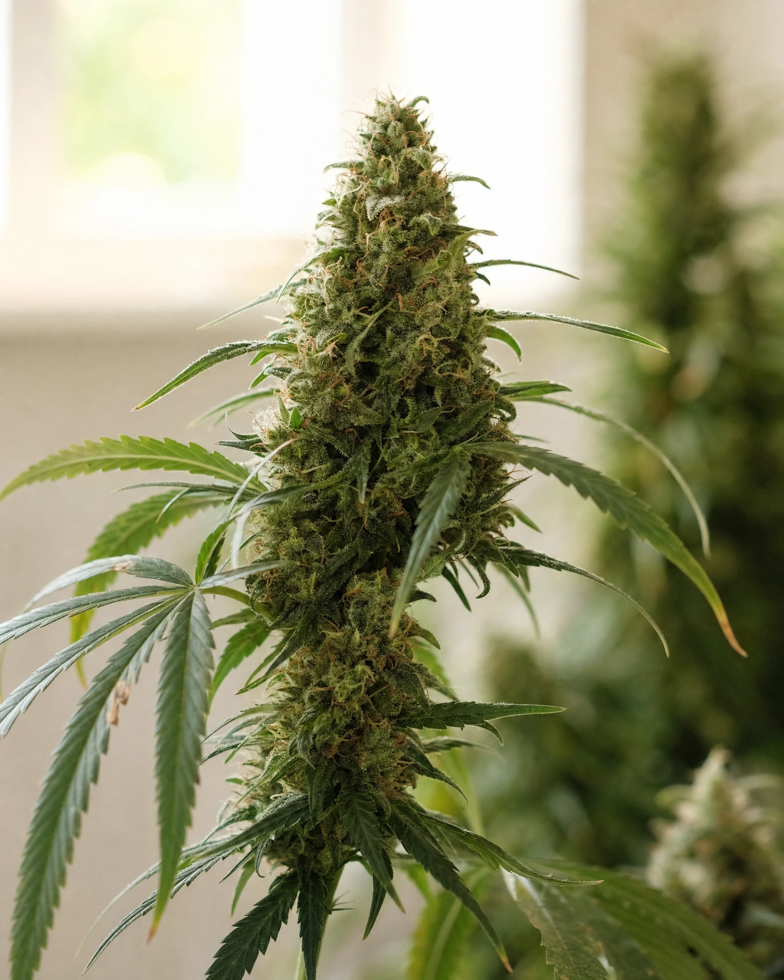 Blühende Cannabispflanze der Sorte Sour Tsunami