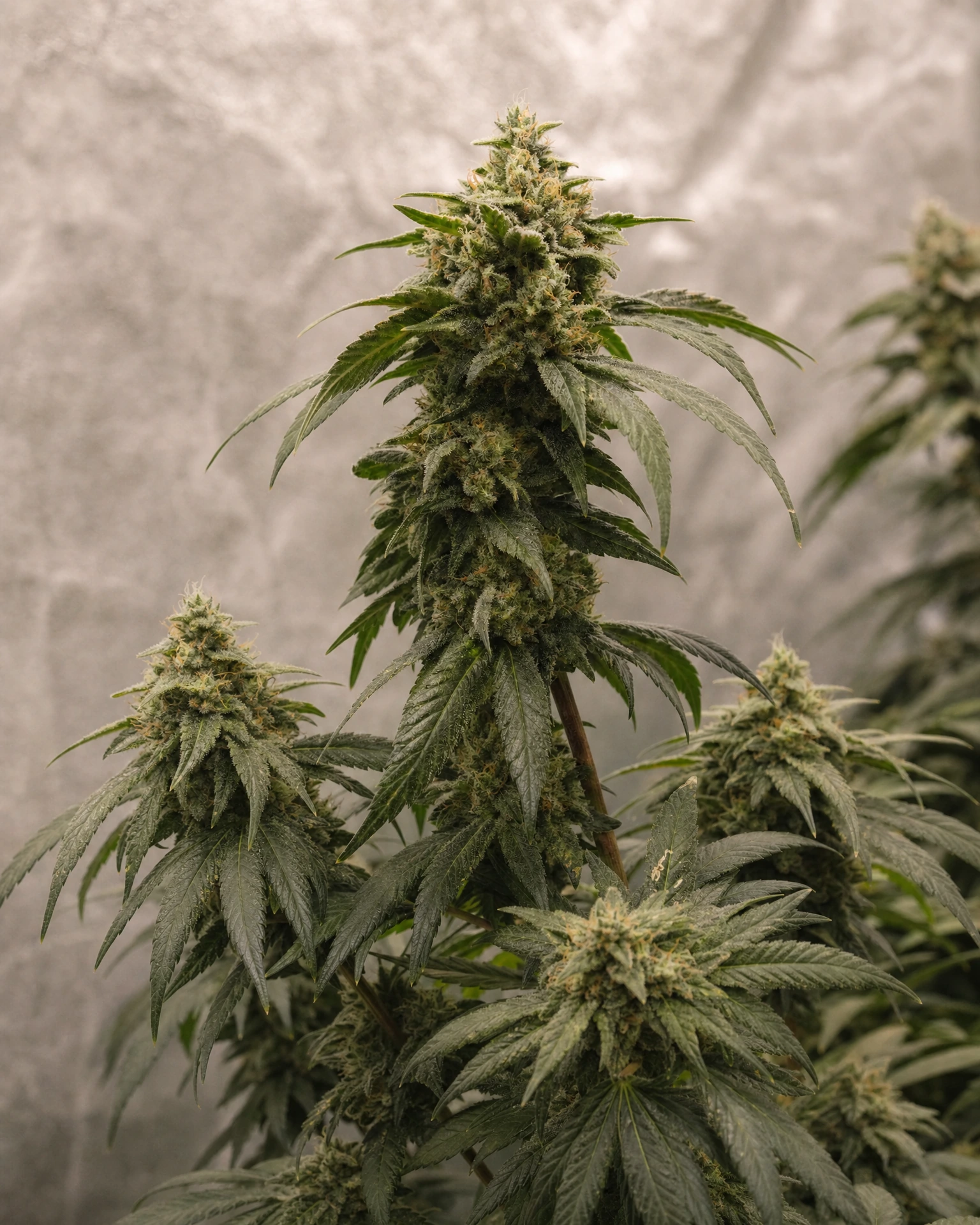 Ausgereifte Cannabispflanze der Sorte Solomatic CBD aus einem zweiten Blickwinkel