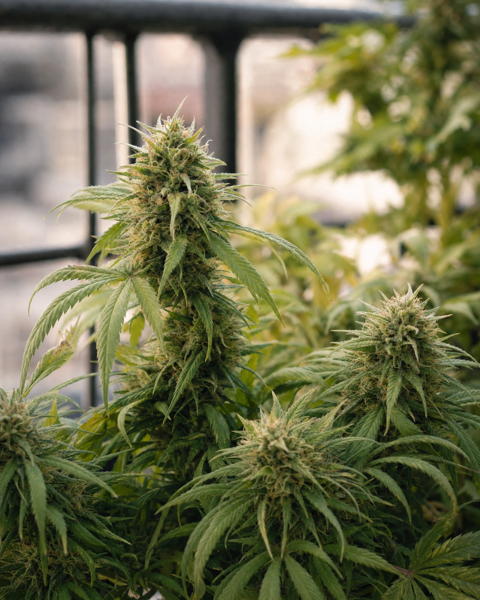 Ausgereifte Cannabispflanze der Sorte Dinamed CBD Autoflower aus einem zweiten Blickwinkel