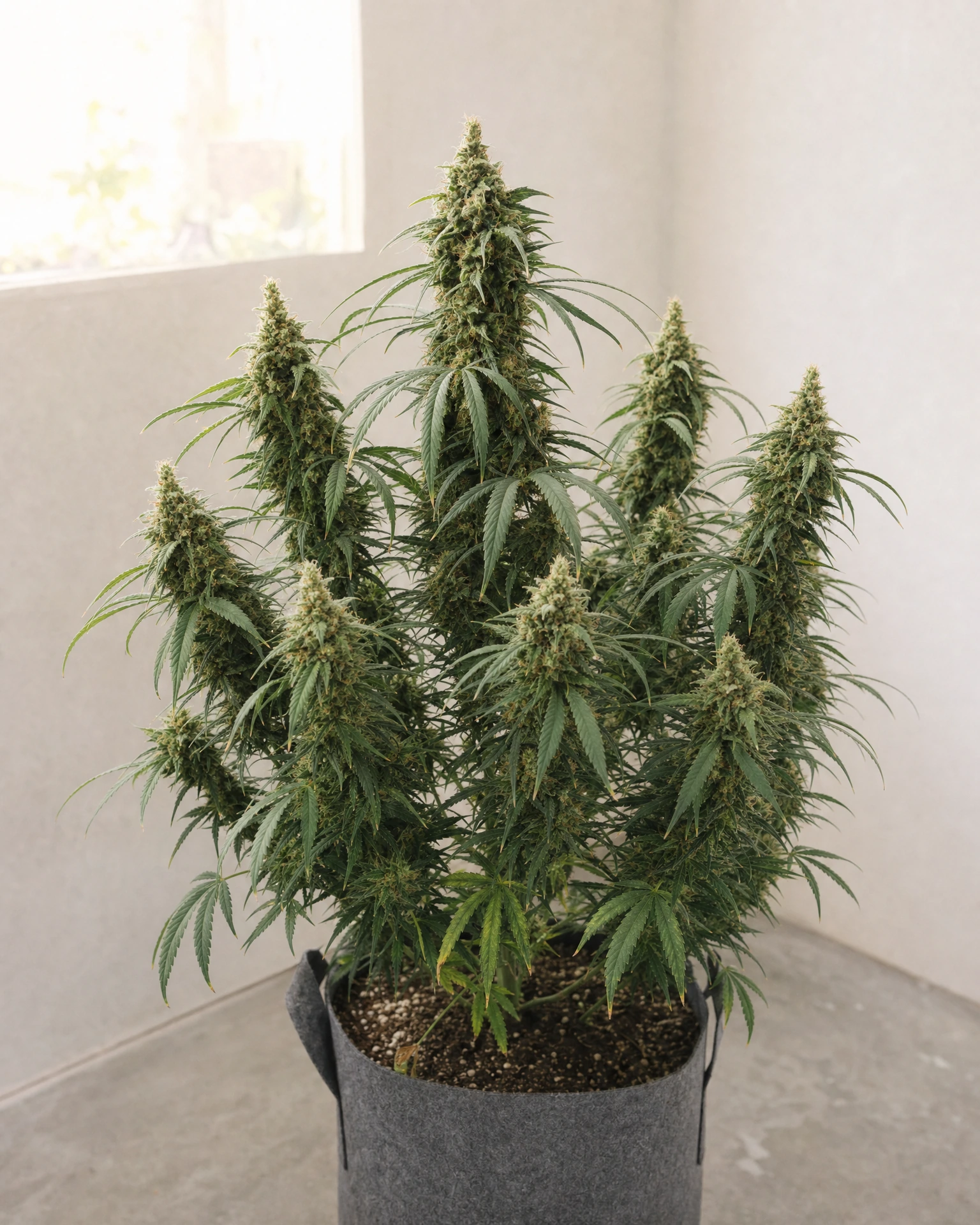 Ausgewachsene Cannabispflanze der Sorte Amnesia CBD