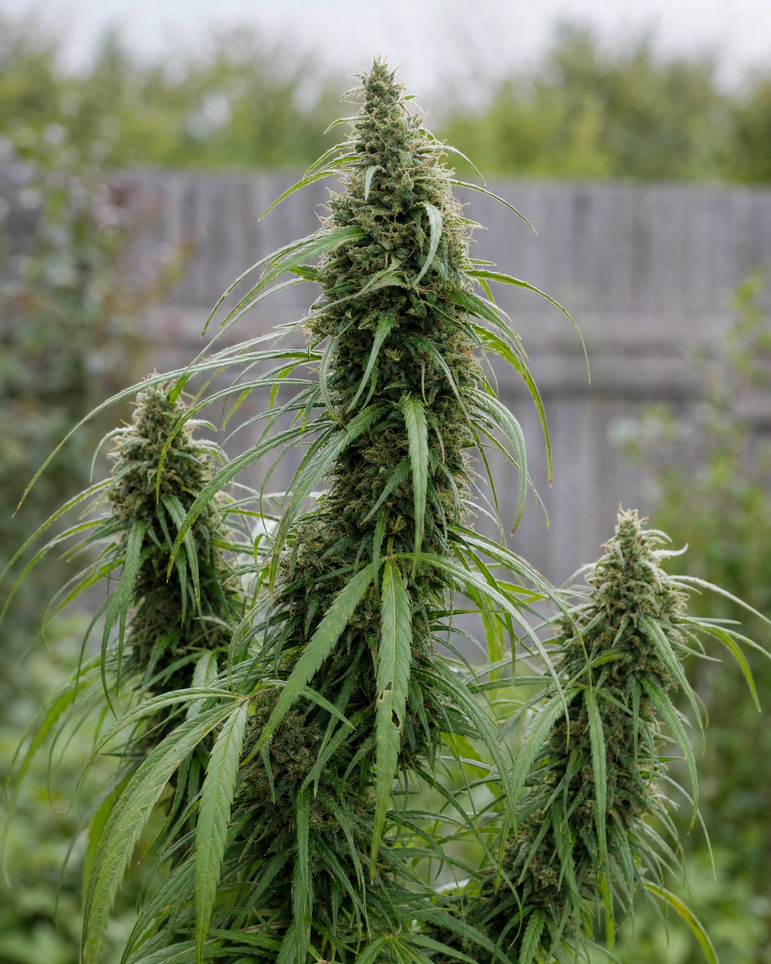 Ausgereifte Cannabispflanze der Sorte Amnesia CBD Fast Version aus einem zweiten Blickwinkel