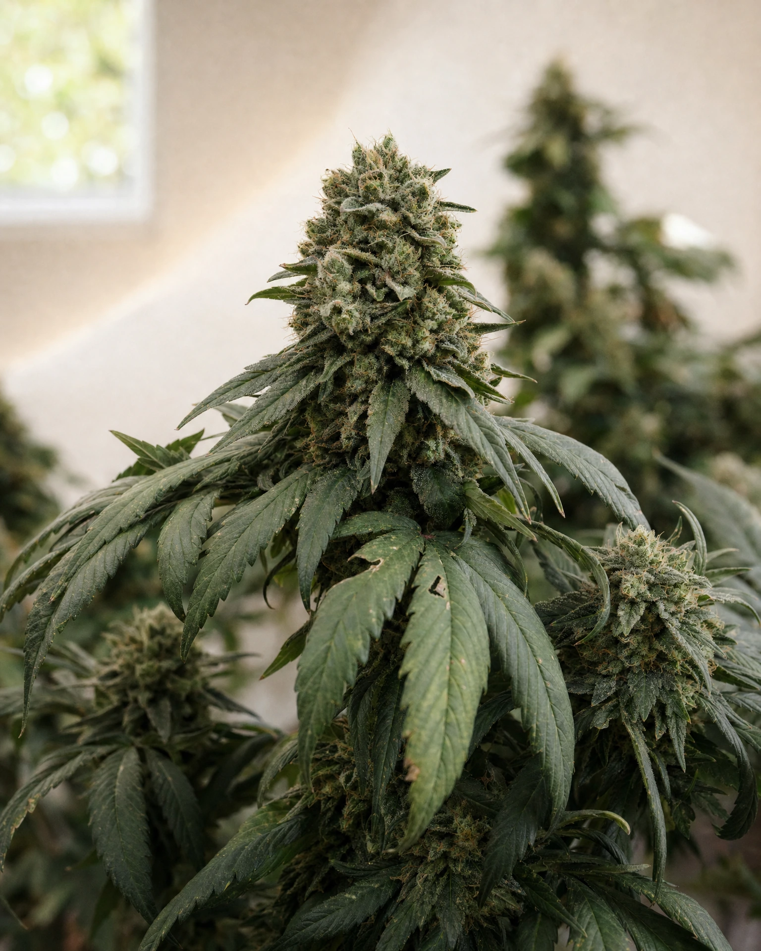 Ausgereifte Cannabispflanze der Sorte Critical Soma Fast Version aus einem zweiten Blickwinkel