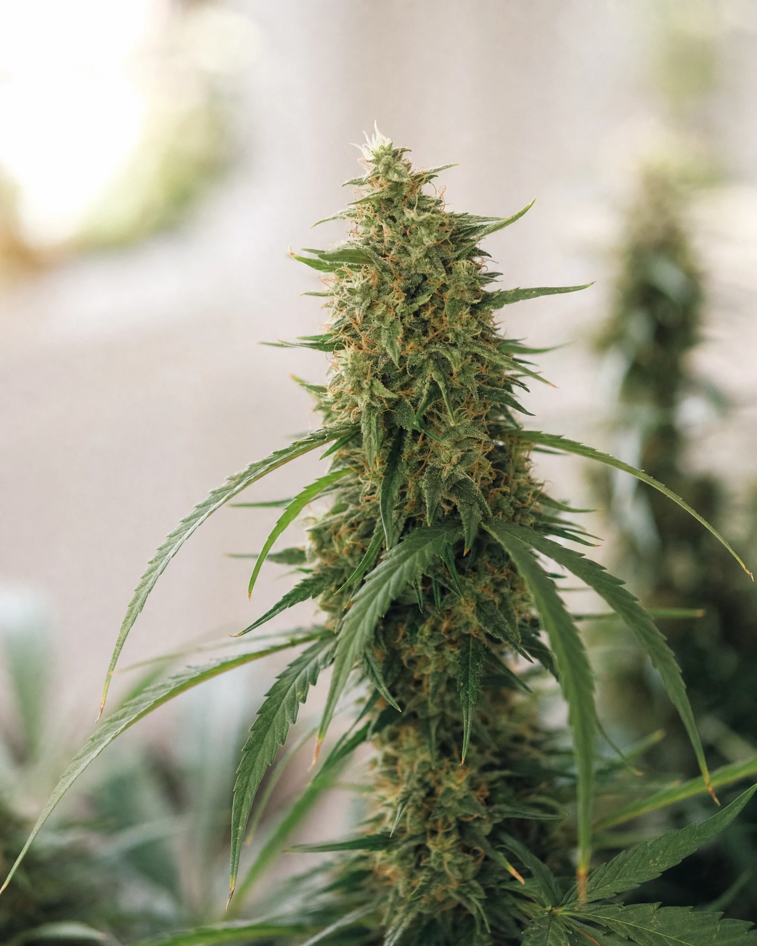 Blühende Cannabispflanze der Sorte Amnesia Fast Version