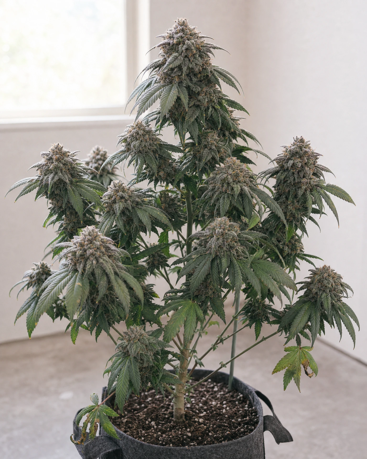 Ausgewachsene Cannabispflanze der Sorte Lemon Cherry Gelato Fast Version
