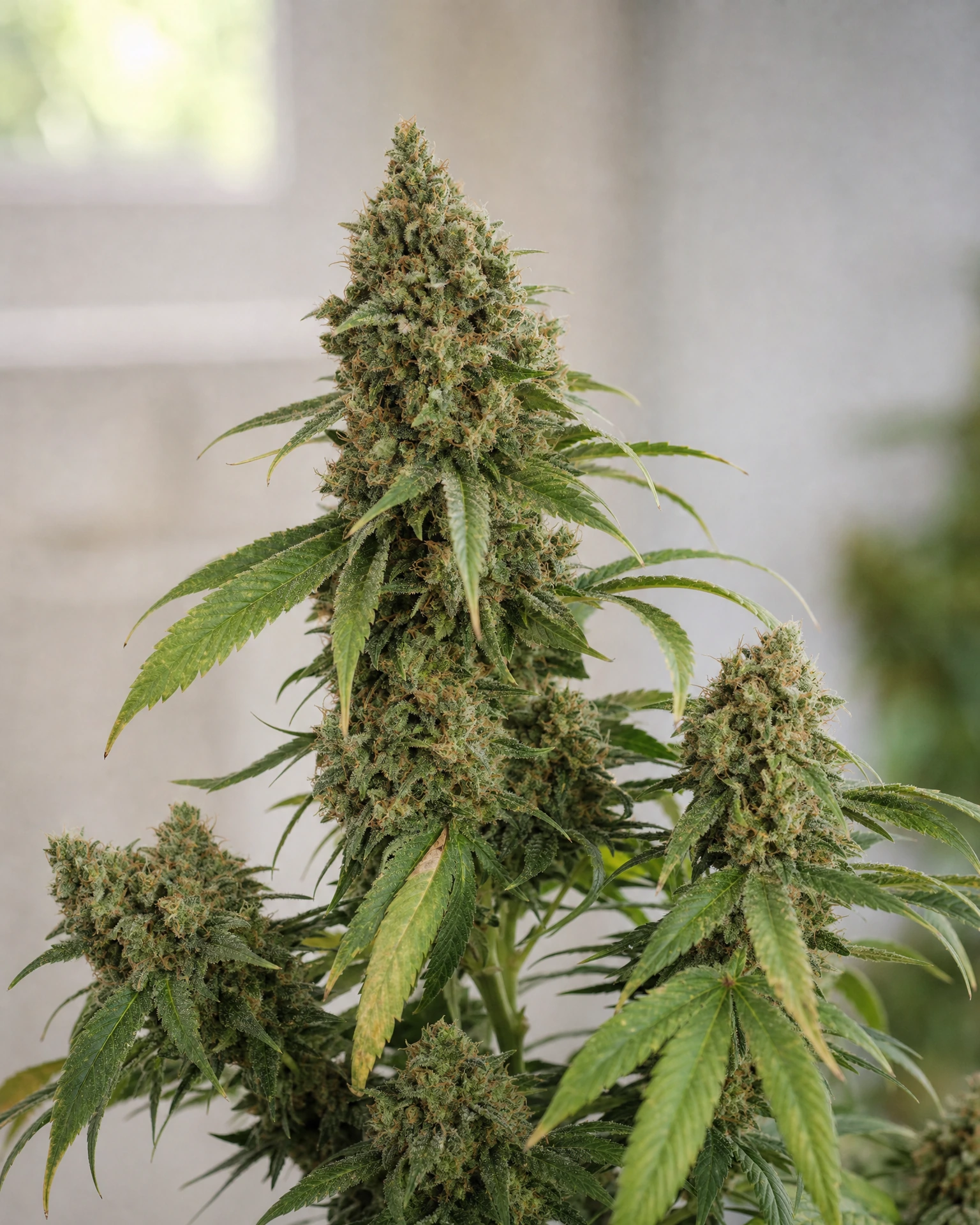 Ausgereifte Cannabispflanze der Sorte Bruce Banner Fast Version aus einem zweiten Blickwinkel