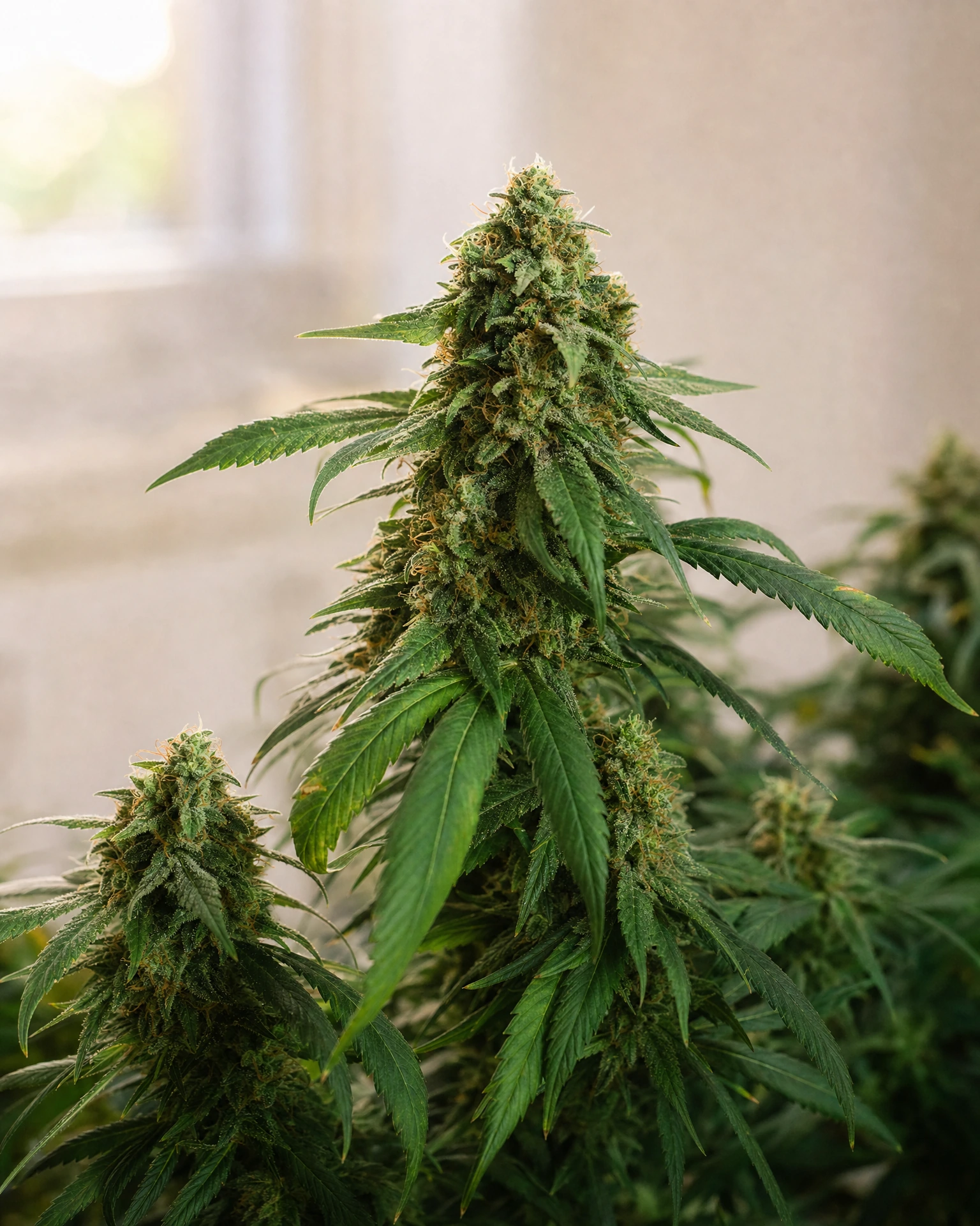 Ausgereifte Cannabispflanze der Sorte Skunk #1 Regular aus einem zweiten Blickwinkel