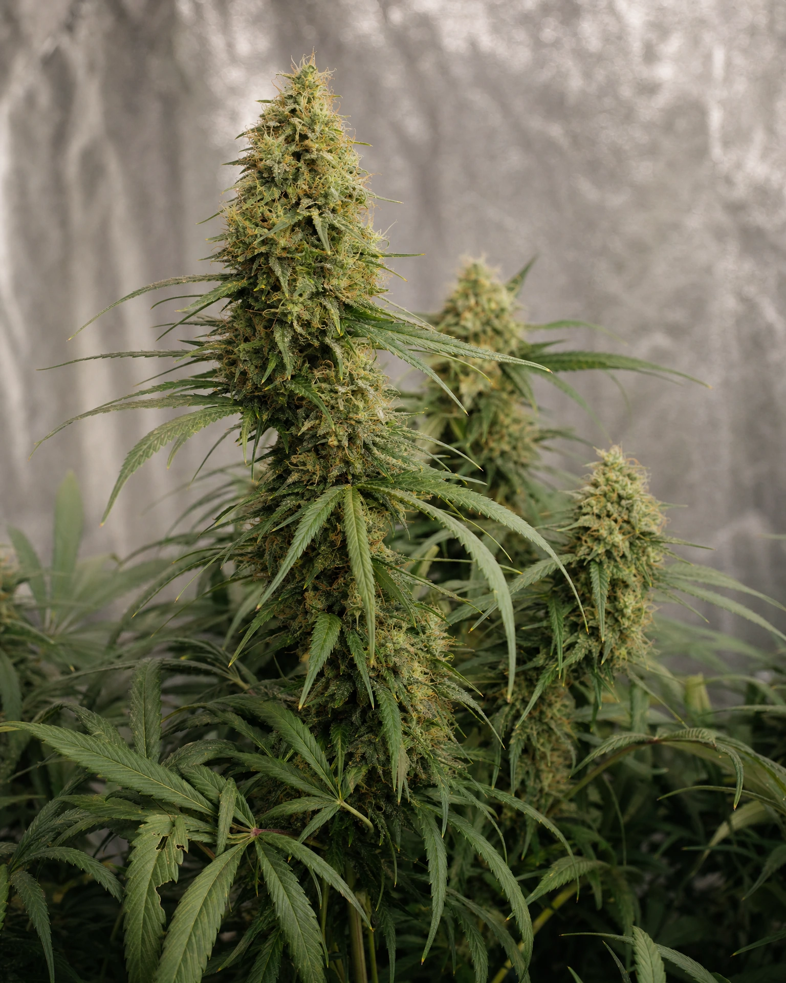 Ausgereifte Cannabispflanze der Sorte Sour Diesel Regular aus einem zweiten Blickwinkel
