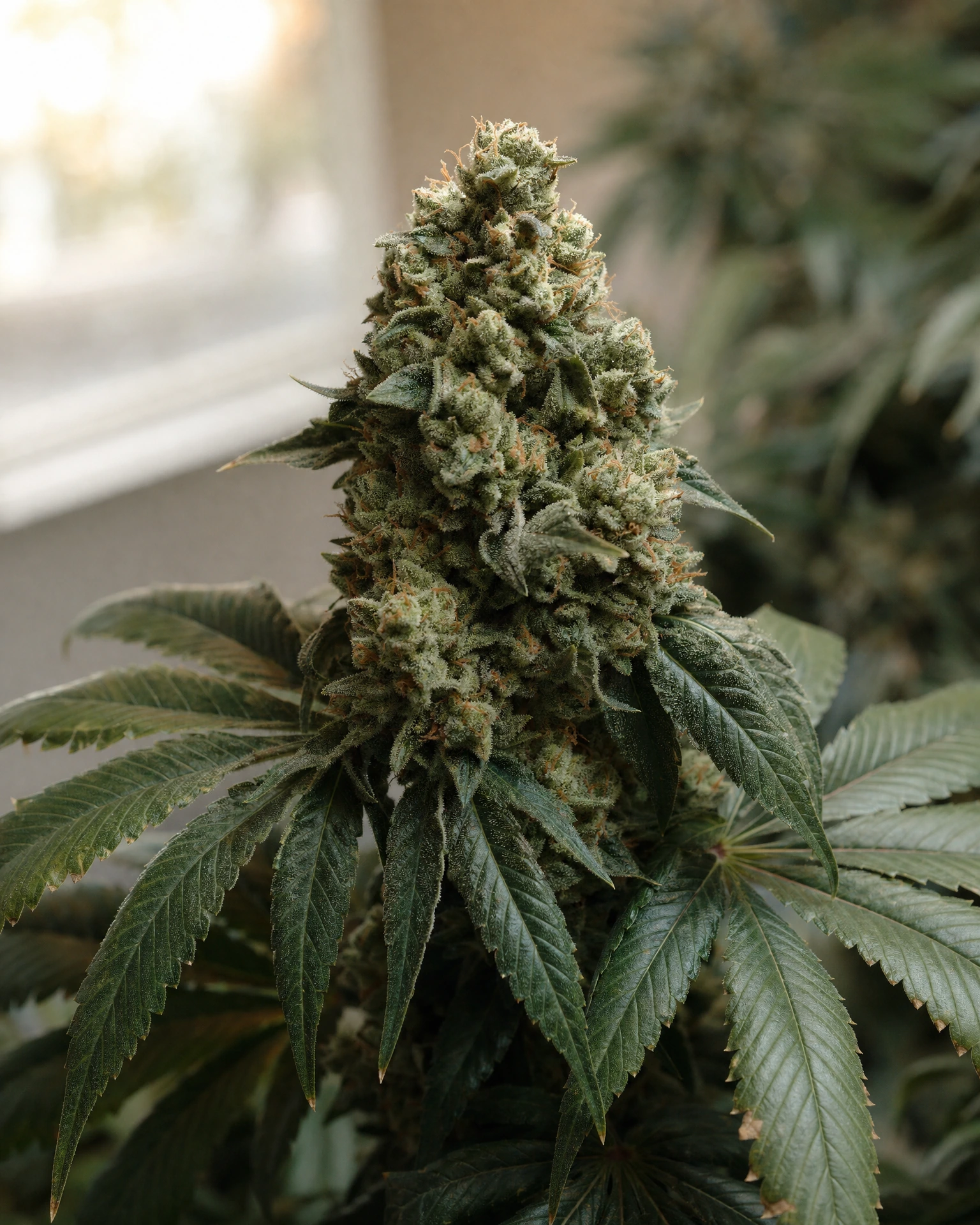 Blühende Cannabispflanze der Sorte Chemdog #4 Regular
