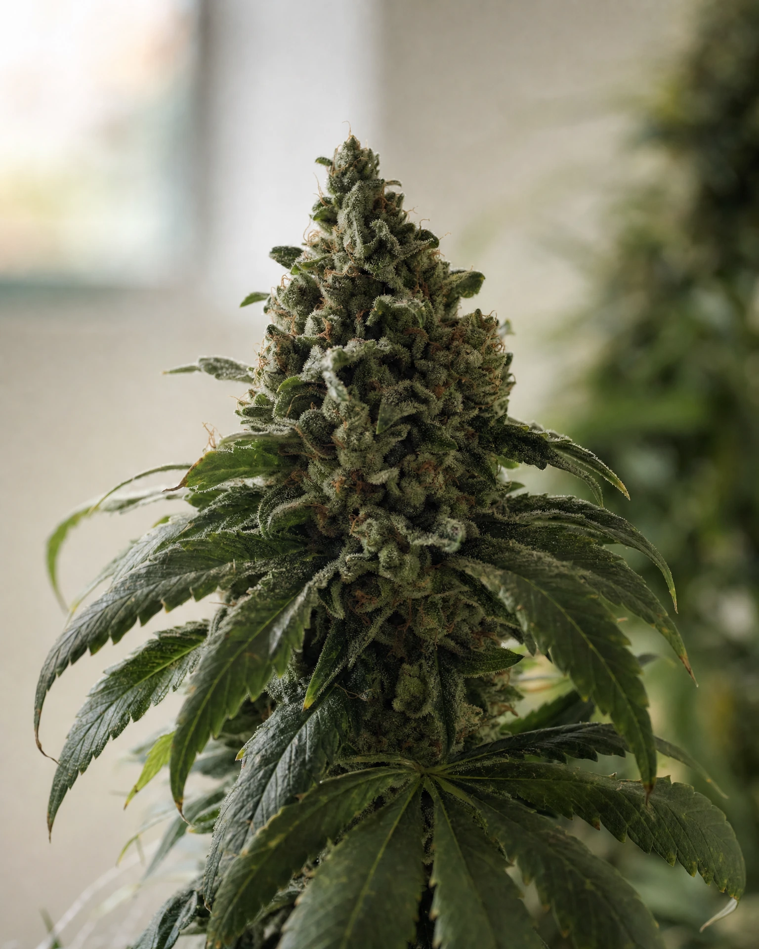 Blühende Cannabispflanze der Sorte Berlin Kush