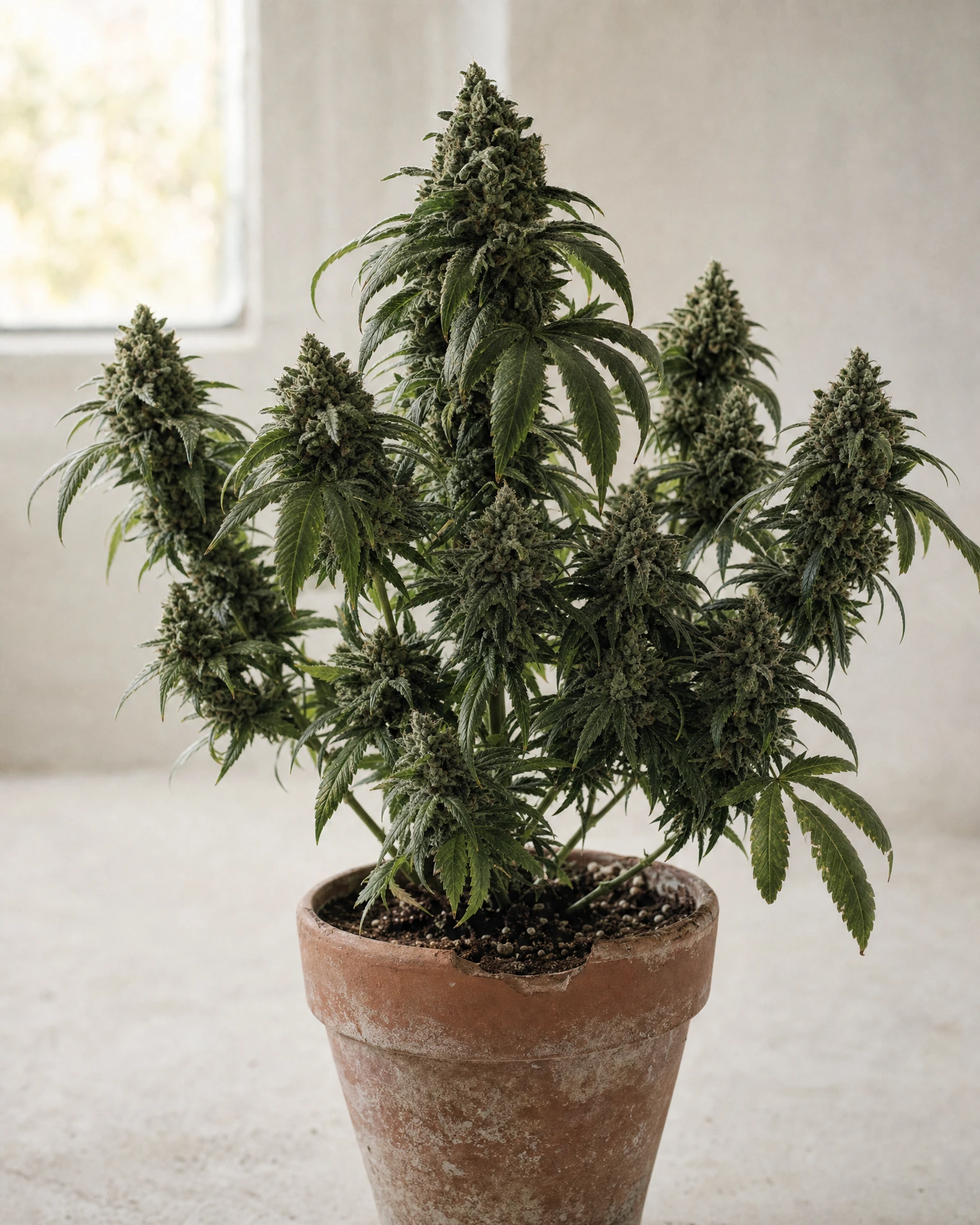 Ausgewachsene Cannabispflanze der Sorte Berlin Kush