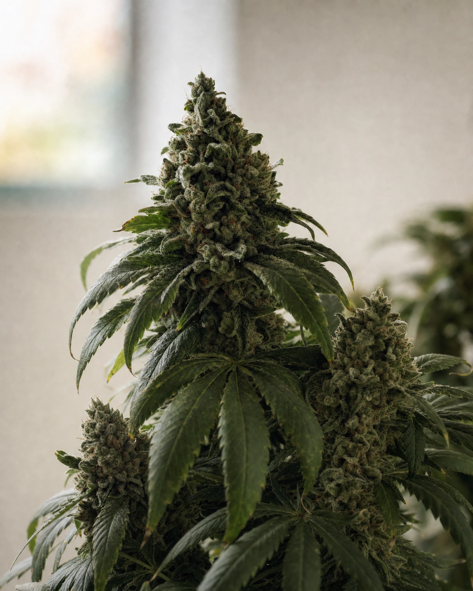 Ausgereifte Cannabispflanze der Sorte Berlin Kush aus einem zweiten Blickwinkel