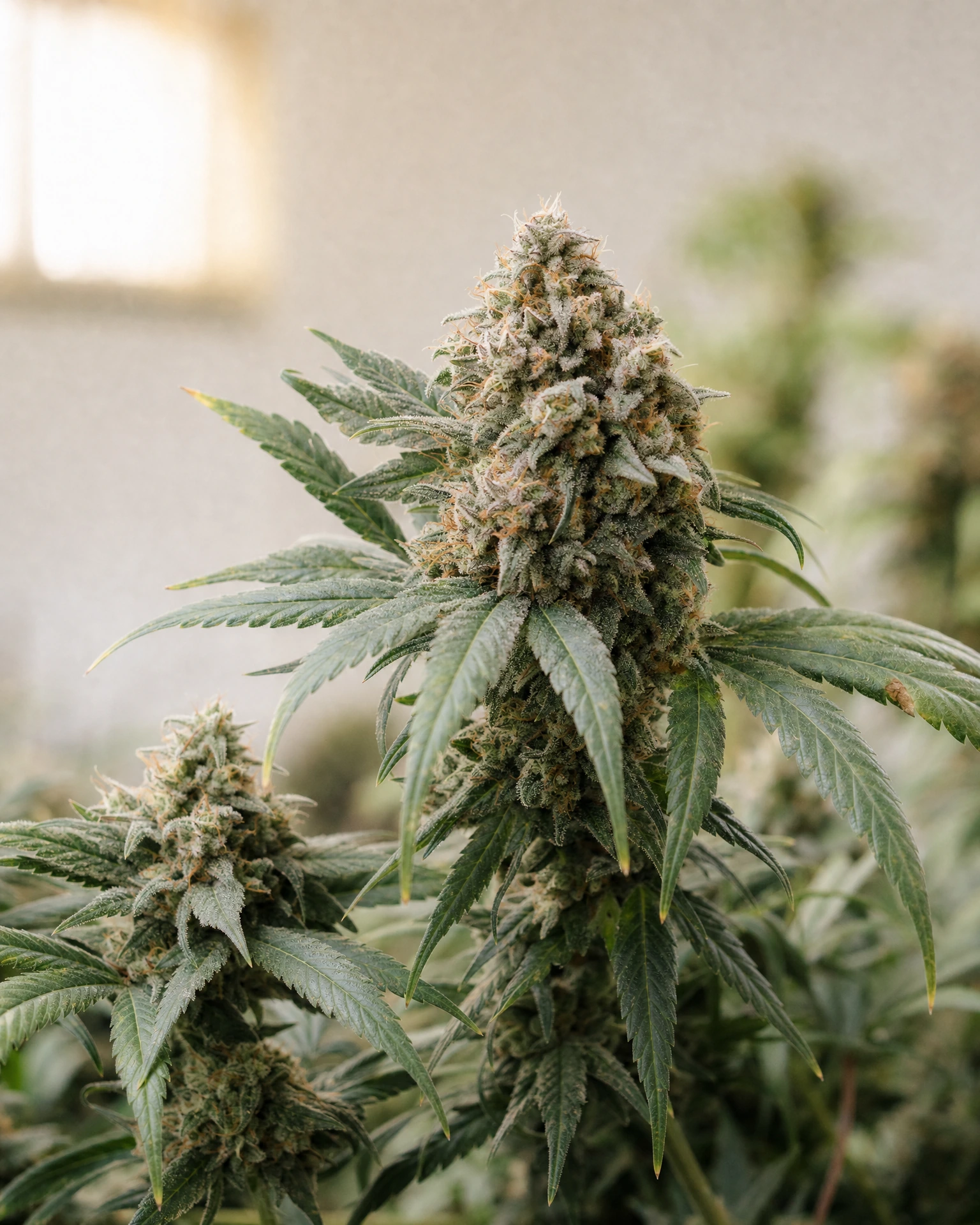 Ausgereifte Cannabispflanze der Sorte Bubblegum Sherbet aus einem zweiten Blickwinkel