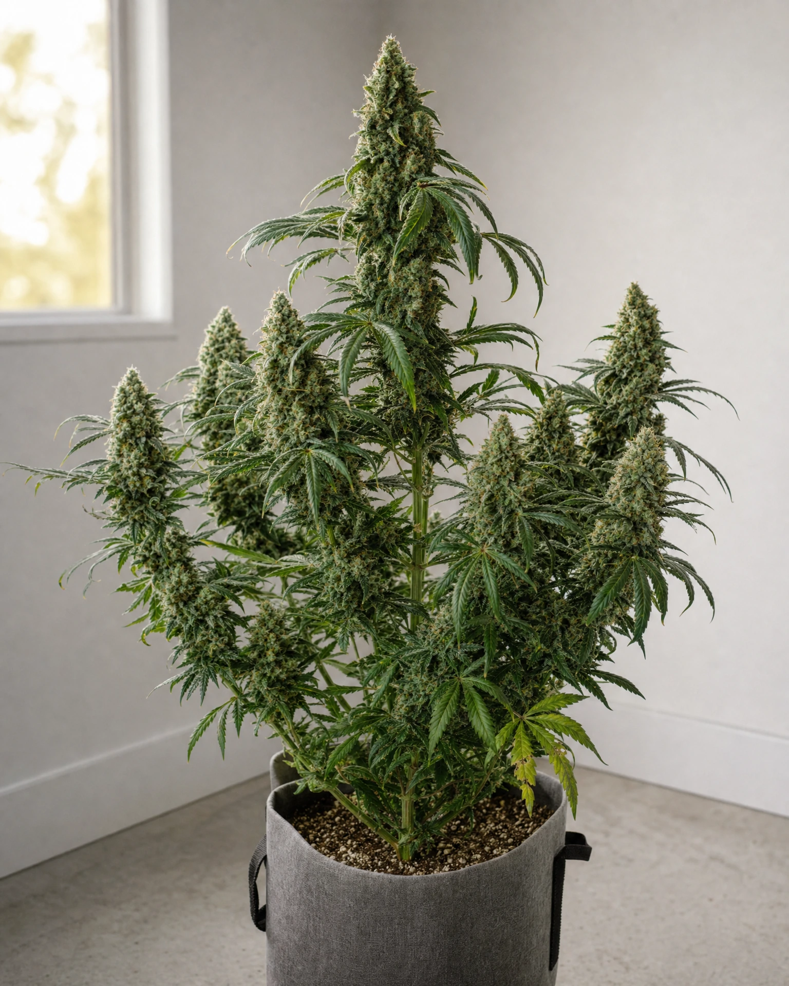 Ausgewachsene Cannabispflanze der Sorte Bruce Banner