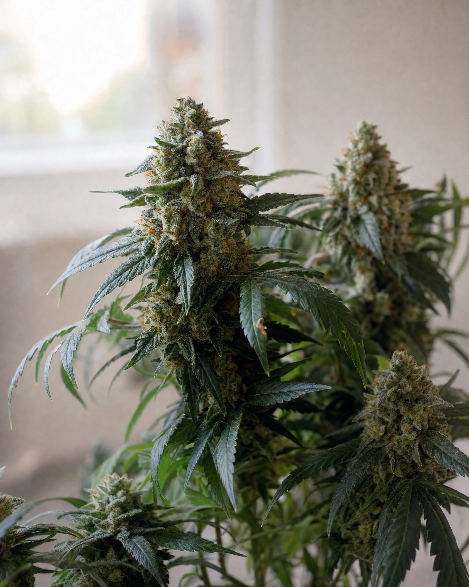Ausgereifte Cannabispflanze der Sorte Bruce Banner Autoflower aus einem zweiten Blickwinkel