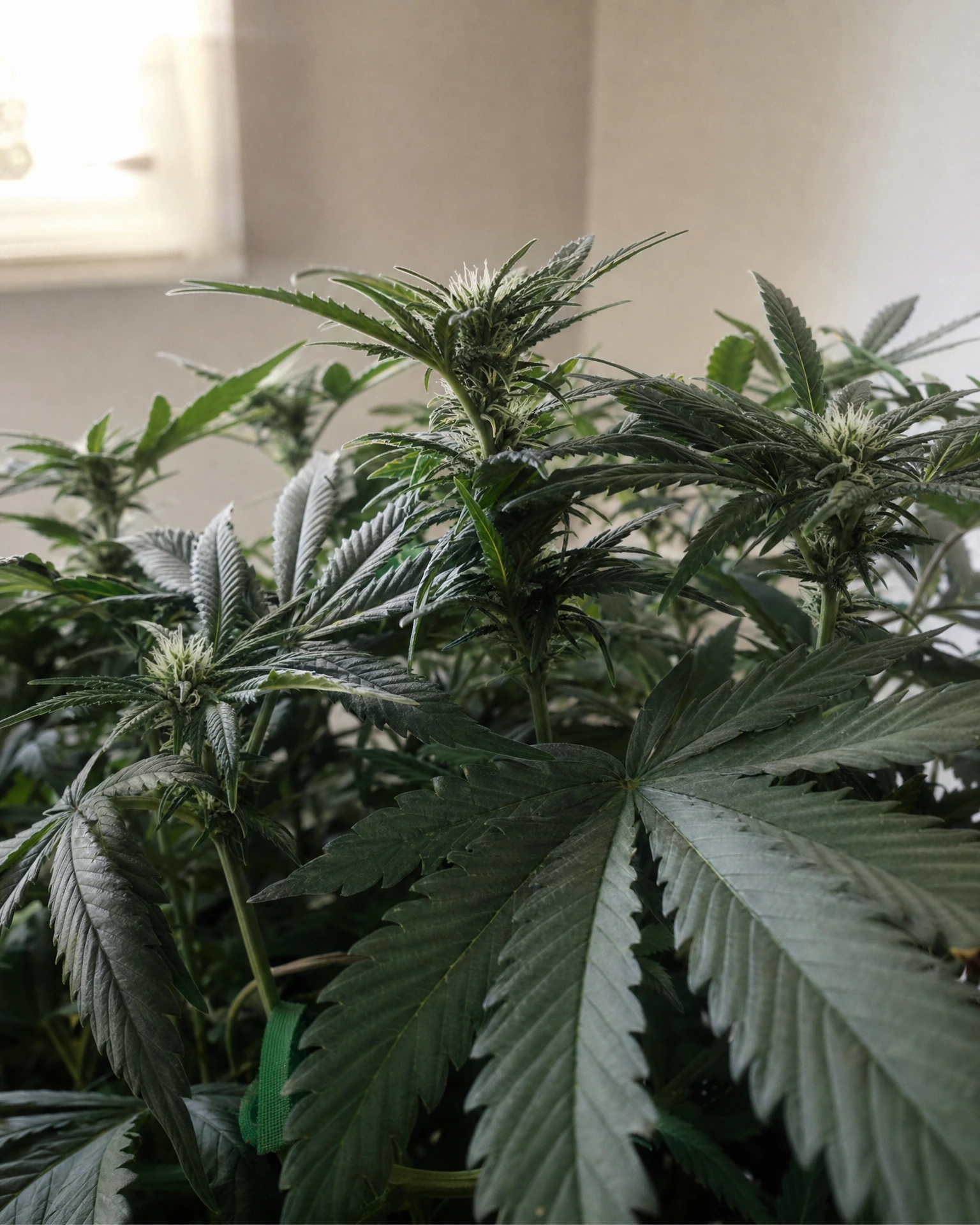 White Widow in der frühen Blütephase