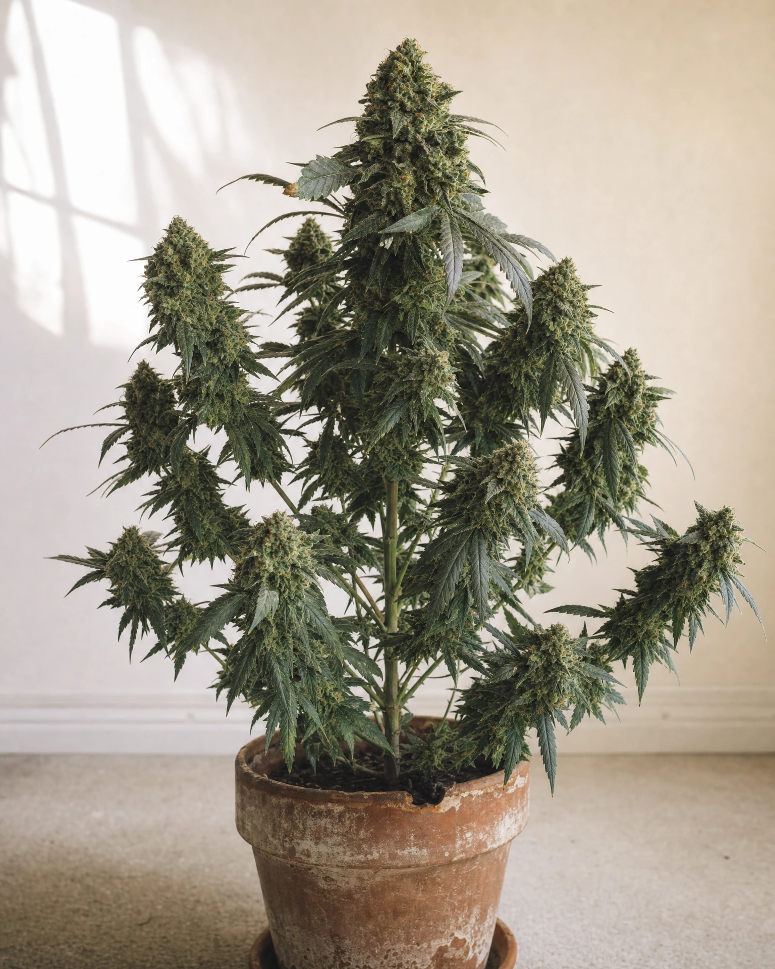 Ausgewachsene Cannabispflanze der Sorte Gorilla Glue #4
