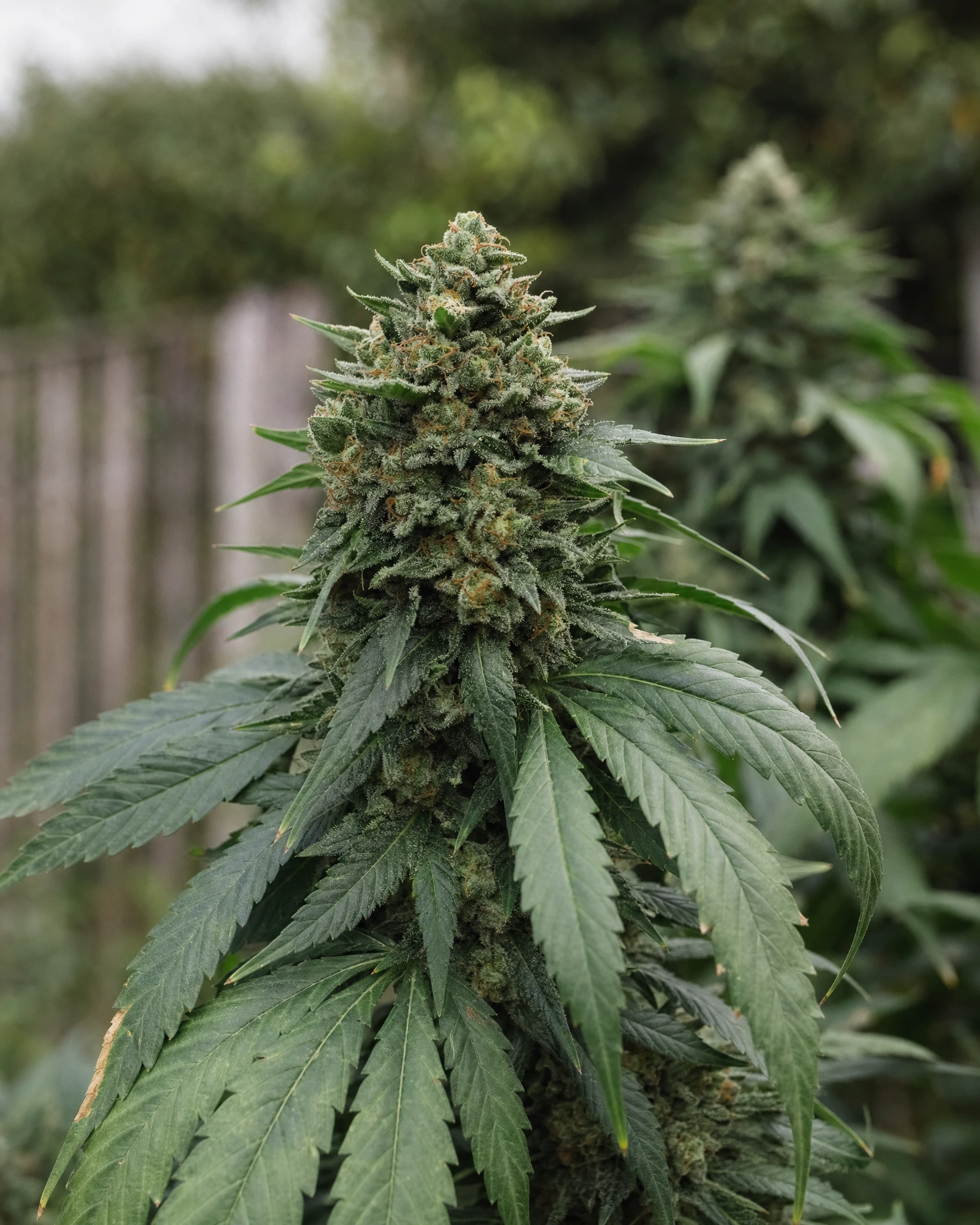 Blühende Cannabispflanze der Sorte Hindu Kush