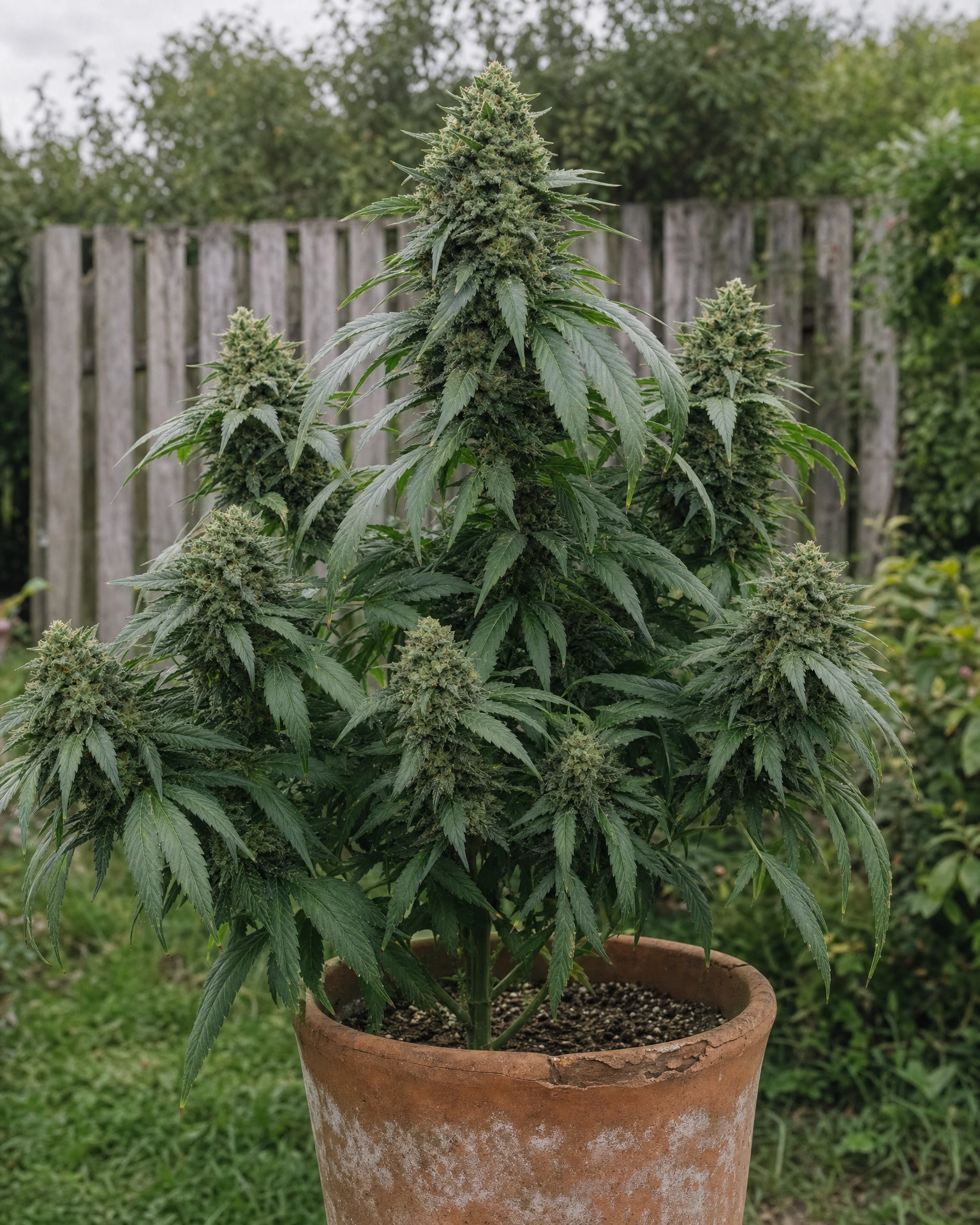 Ausgewachsene Cannabispflanze der Sorte Hindu Kush