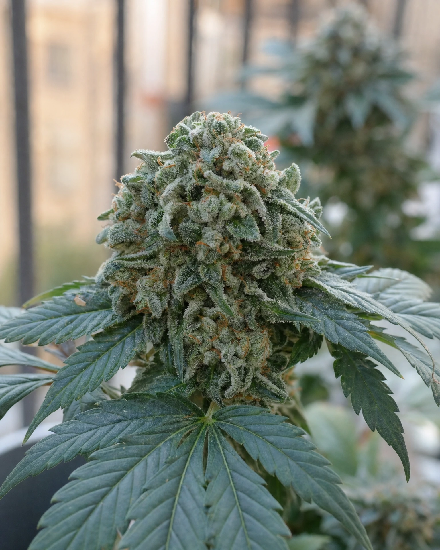 Blühende Cannabispflanze der Sorte White Widow Autoflower