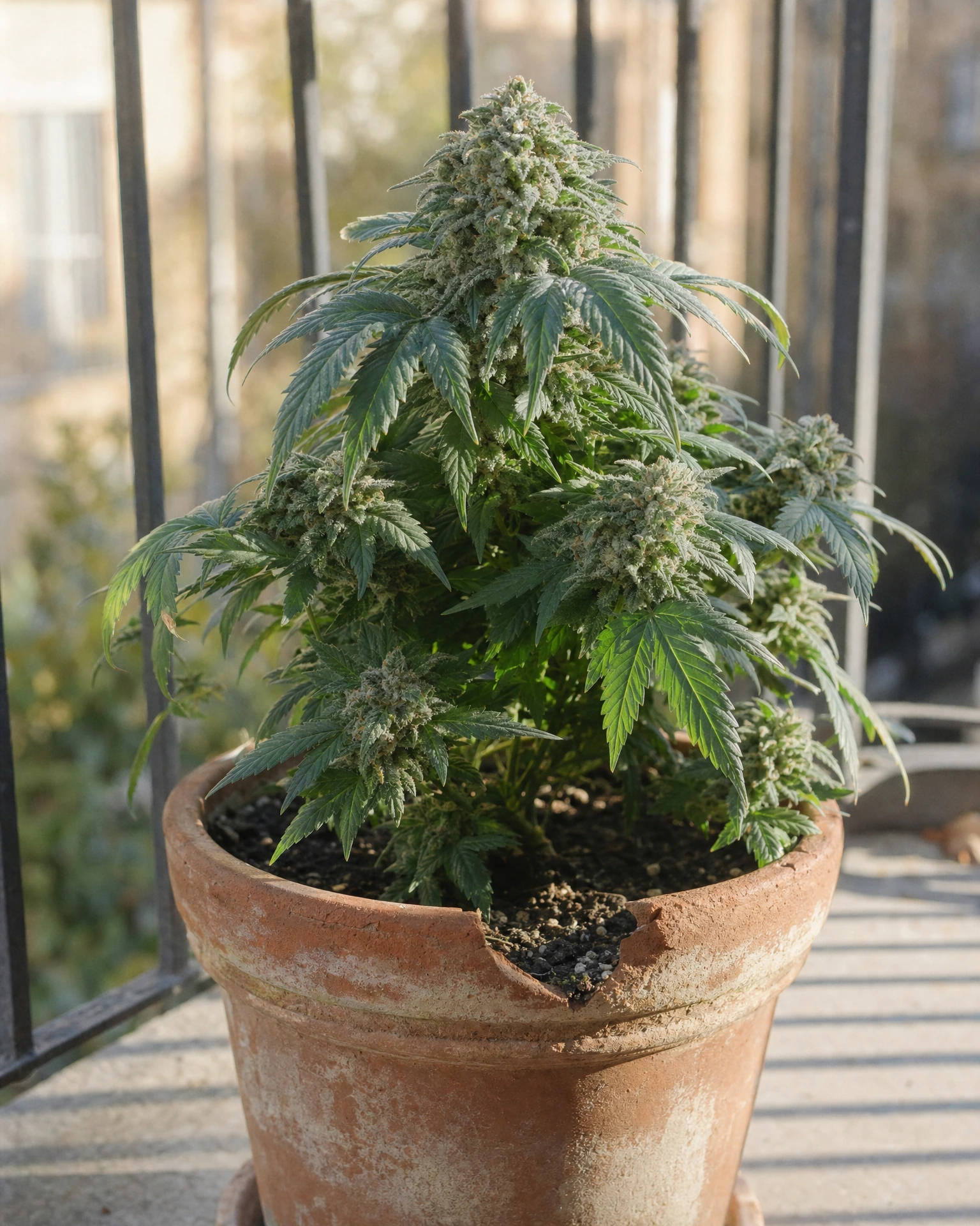 Ausgewachsene Cannabispflanze der Sorte White Widow Autoflower