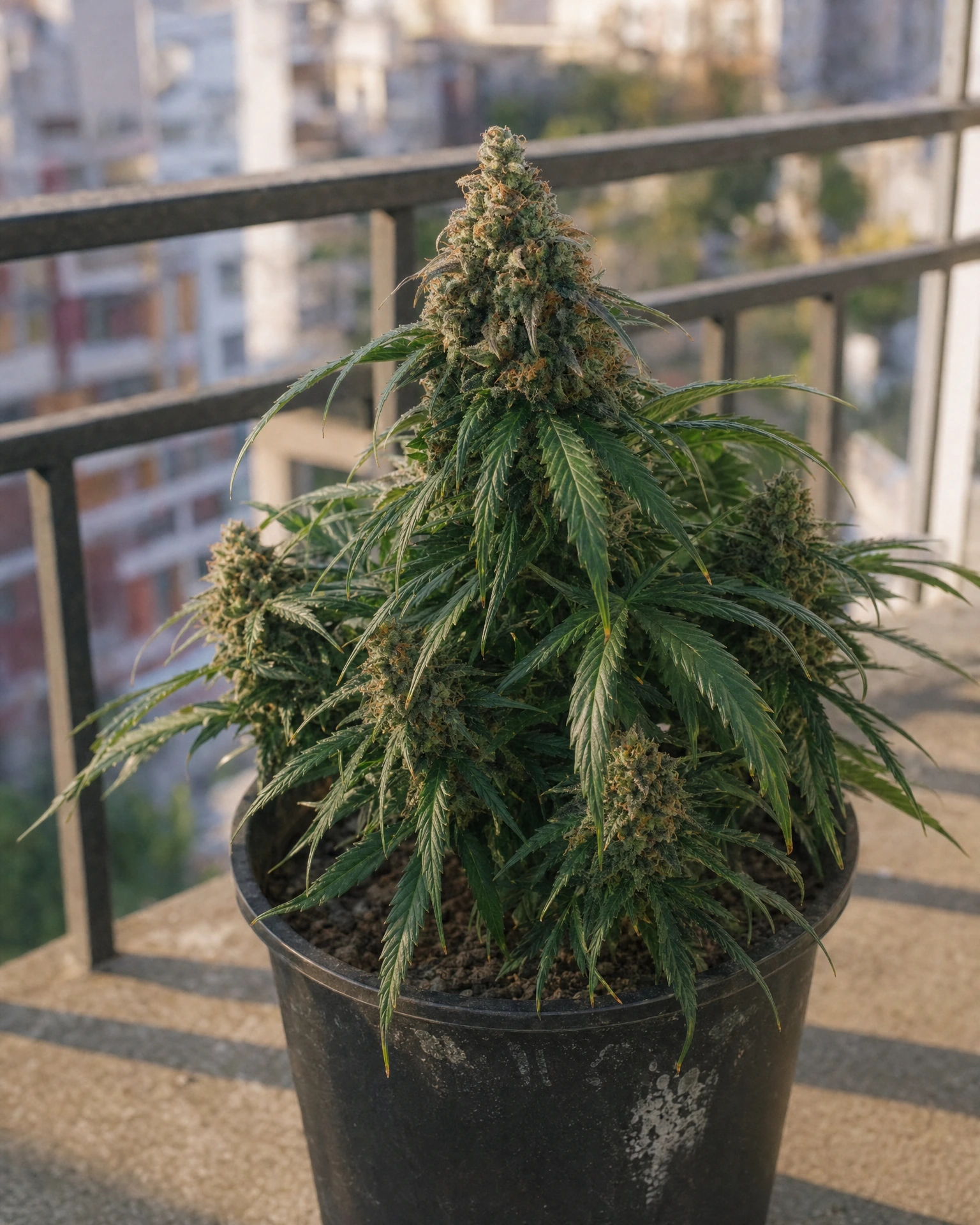 Ausgewachsene Cannabispflanze der Sorte Mimosa Autoflower