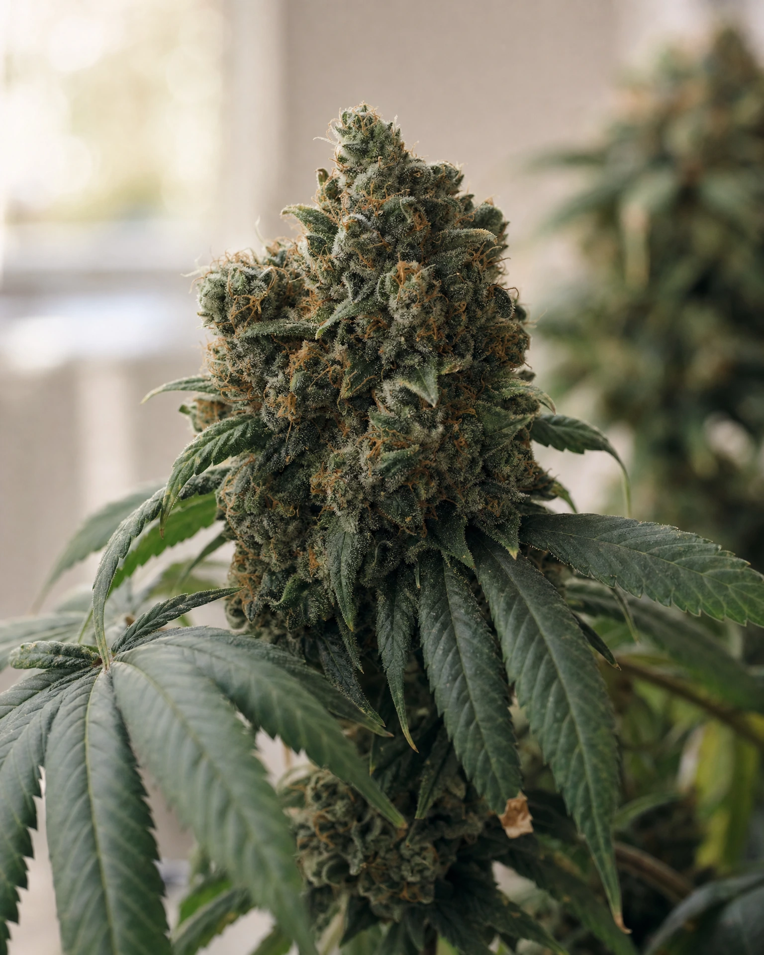 Blühende Cannabispflanze der Sorte Northern Lights