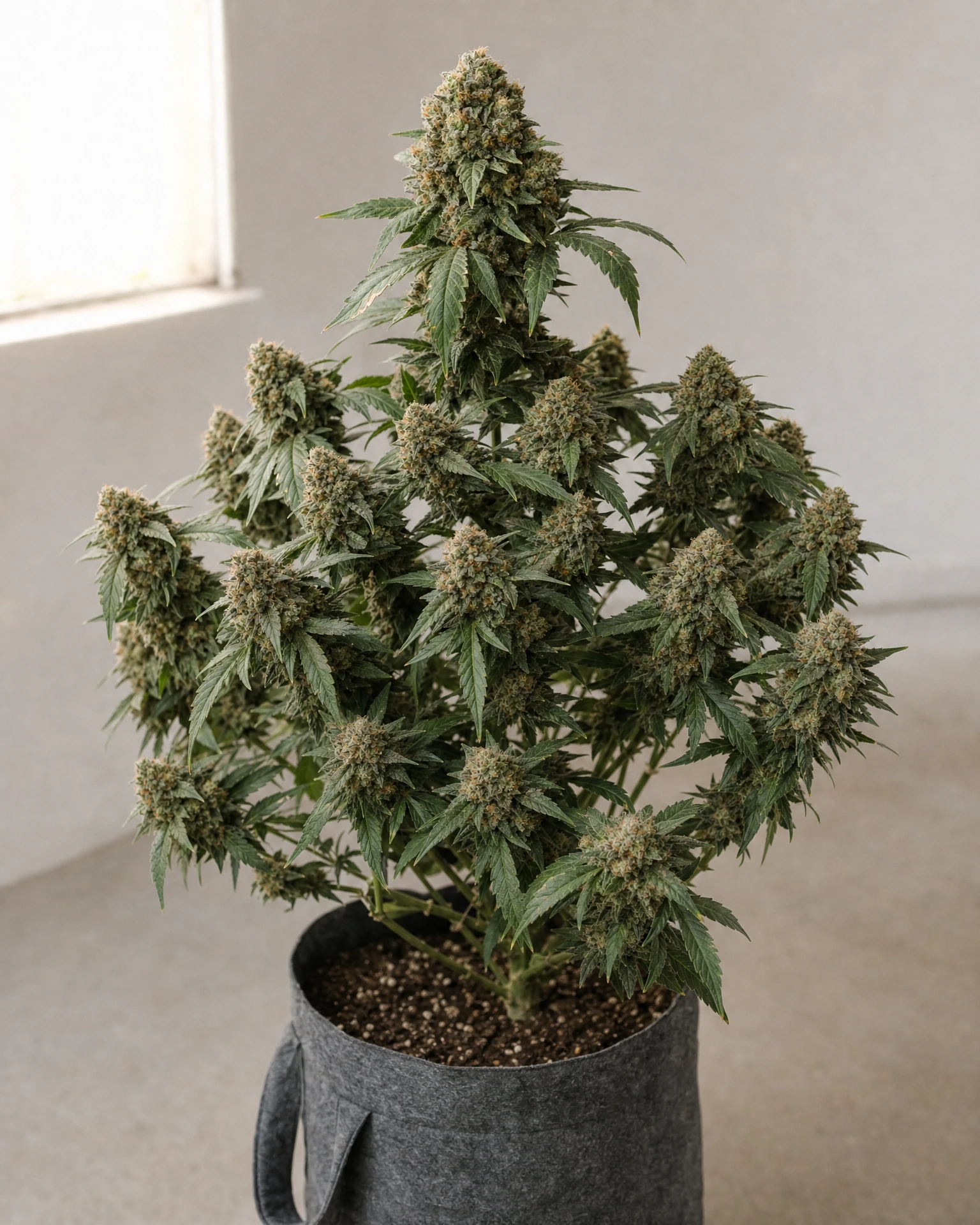 Ausgewachsene Cannabispflanze der Sorte Super Boof